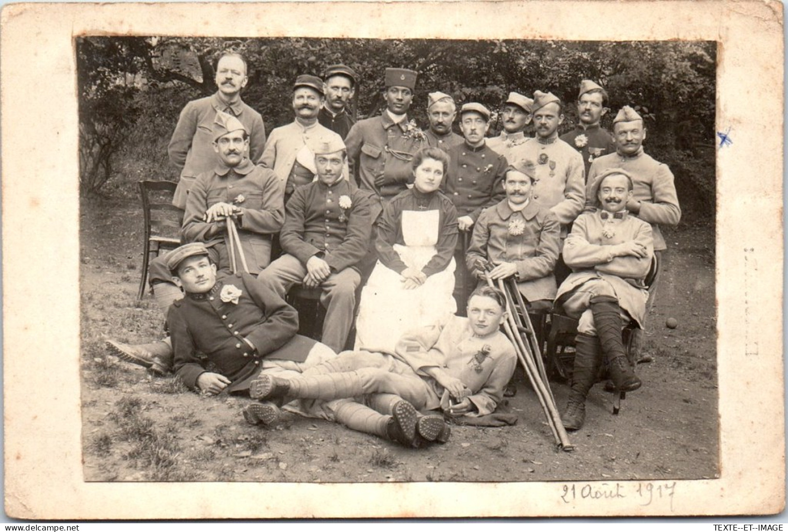 MILITARIA - 14/18 - CARTE PHOTO - Groupe De Blesses. - Guerre 1914-18