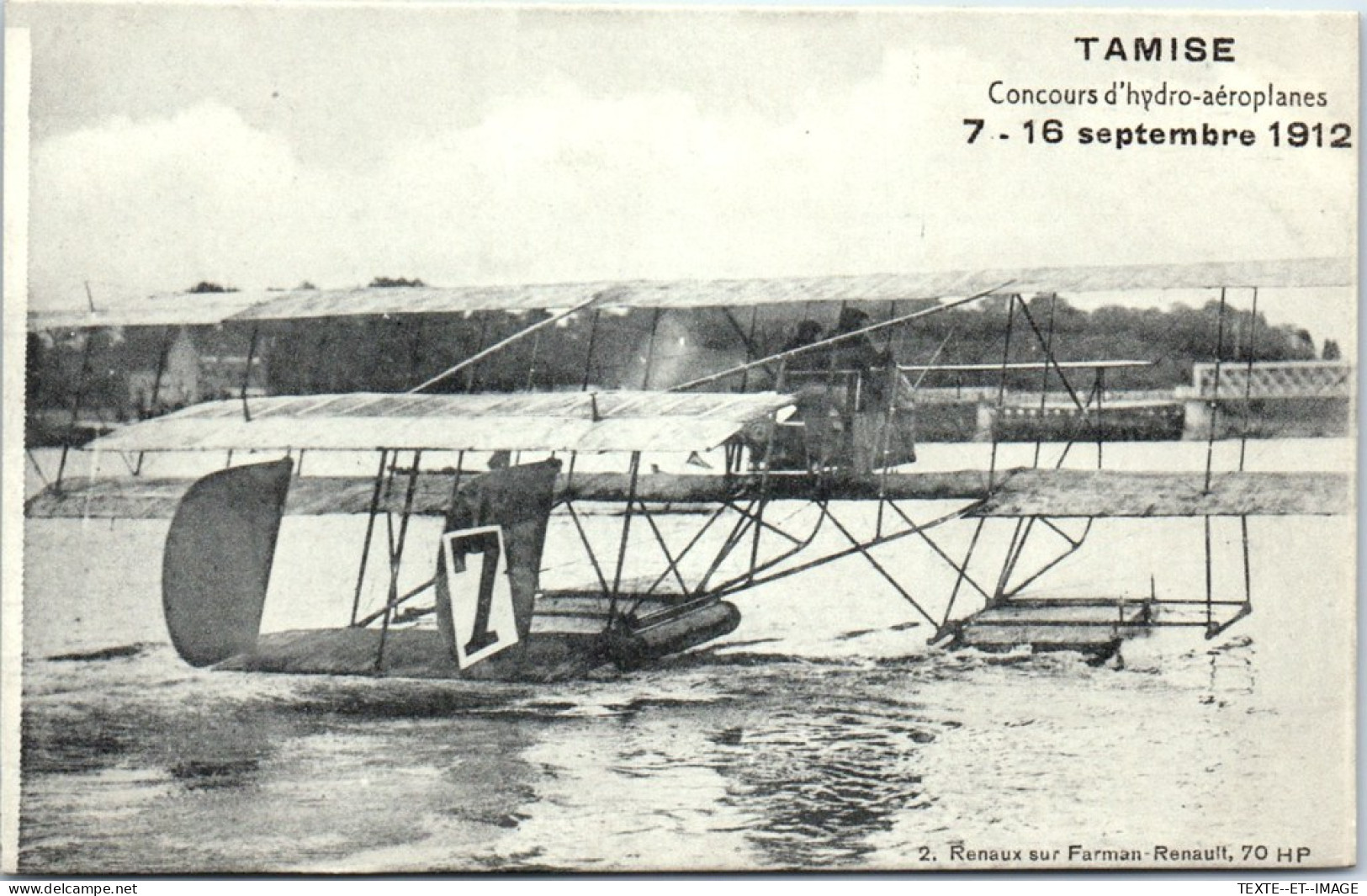 BELGIQUE  FLANDRE OCC - TAMISE - Concours Avion Renaux Farman  - Autres & Non Classés