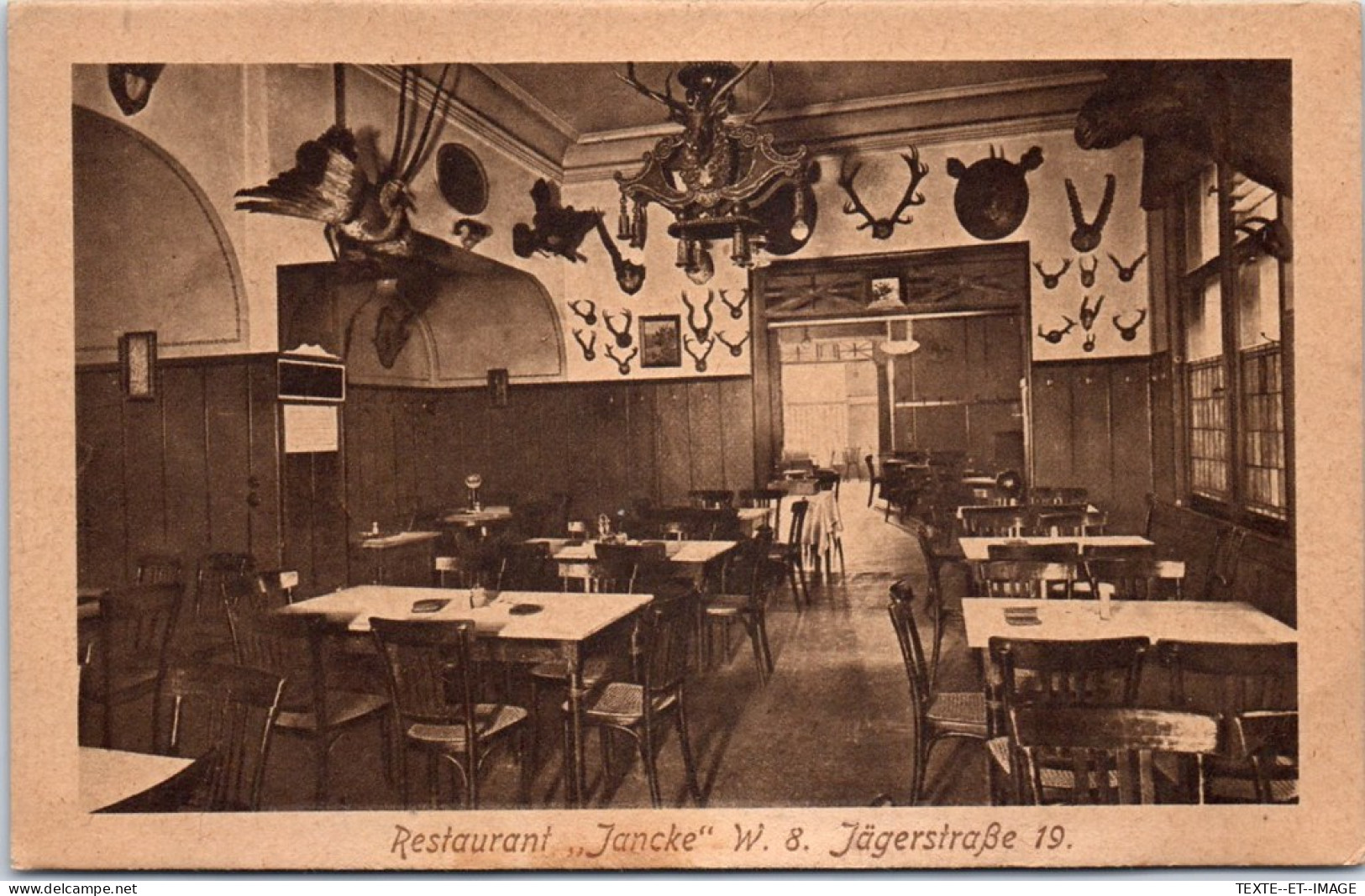 ALLEMAGNE  BERLIN - Restaurant Jancke, W.8 Jagerstrasse 19 - Sonstige & Ohne Zuordnung