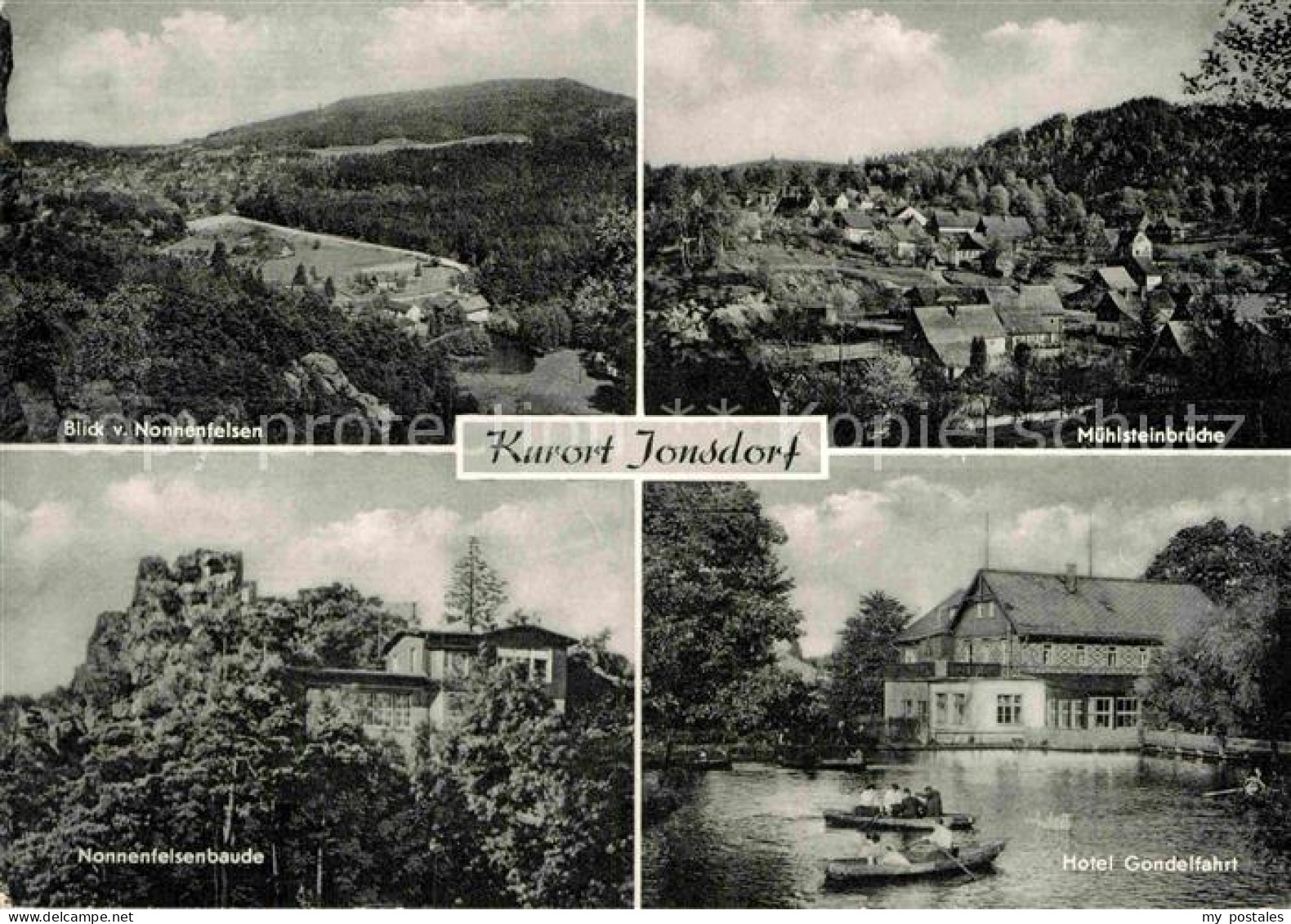 72900719 Jonsdorf Muehlsteinbruecke Blick Vom Nonnenfelsen Hotel Gondelfahrt  Ku - Sonstige & Ohne Zuordnung