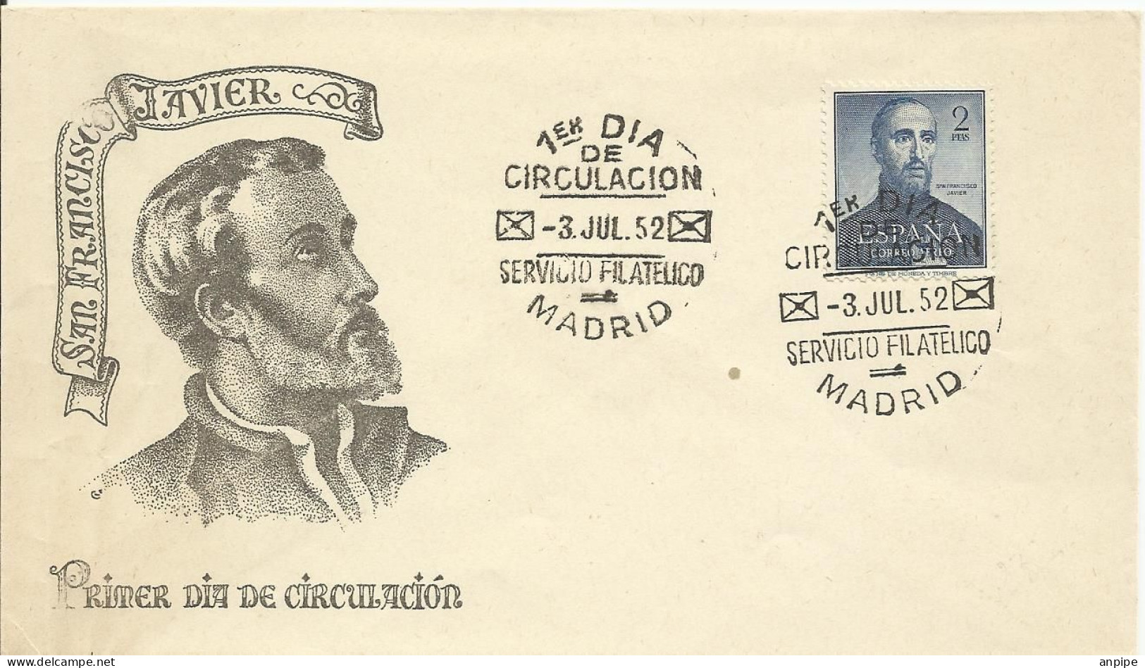 ESPAÑA, 1952 - FDC