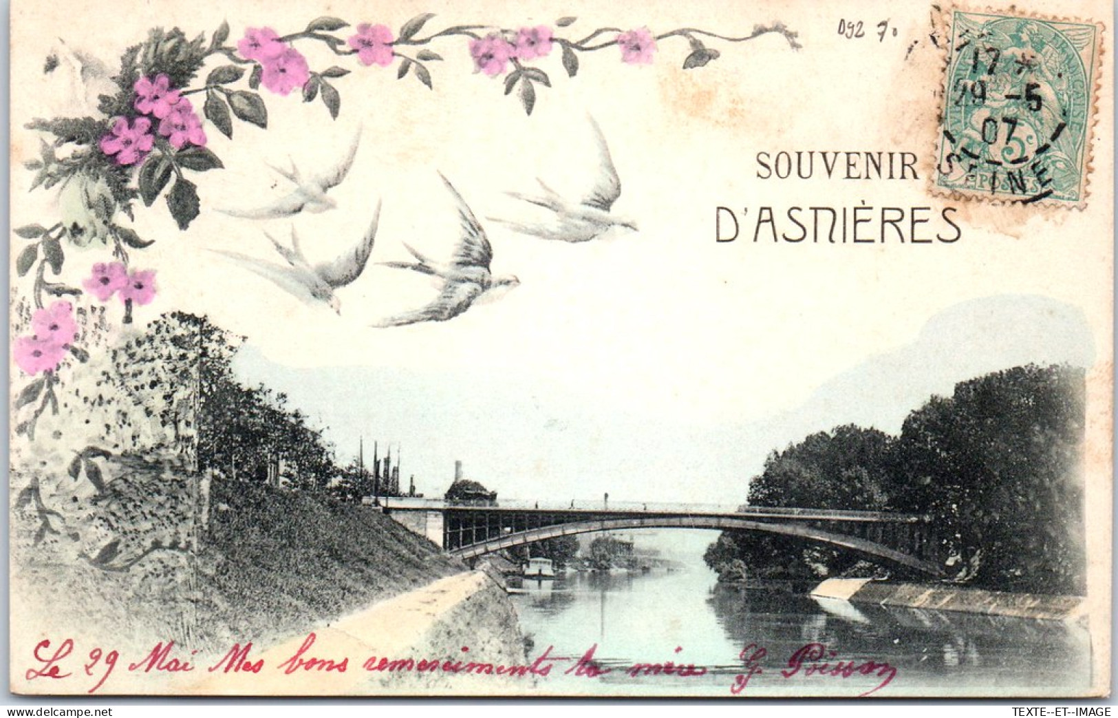 92 ASNIERES SUR SEINE - Souvenir D'asnieres (colombes) - Asnieres Sur Seine