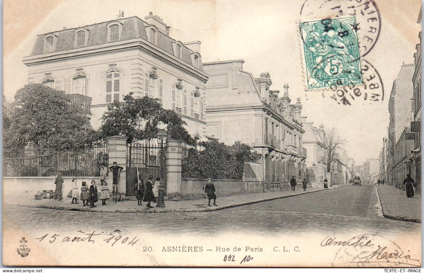 92 ASNIERES SUR SEINE - Rue De Paris. - Asnieres Sur Seine