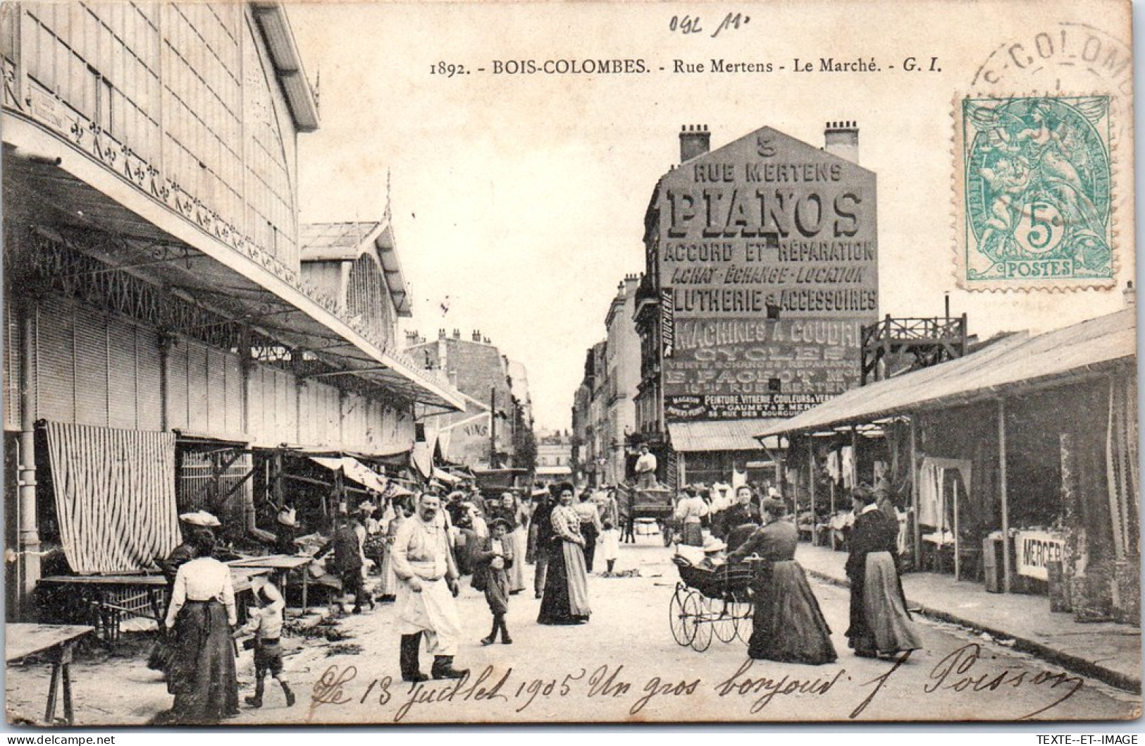 92 BOIS COLOMBES - Rue Mertens - Le Marche  - Otros & Sin Clasificación