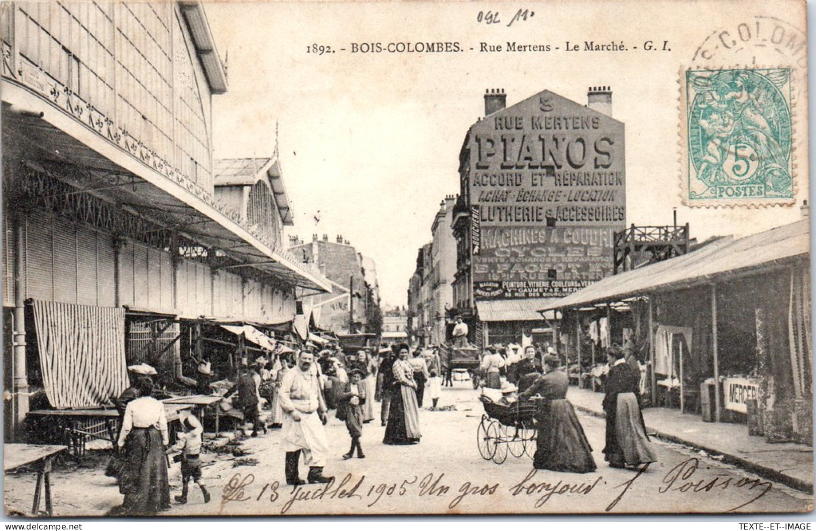 92 BOIS COLOMBES - Rue Mertens - Le Marche  - Sonstige & Ohne Zuordnung