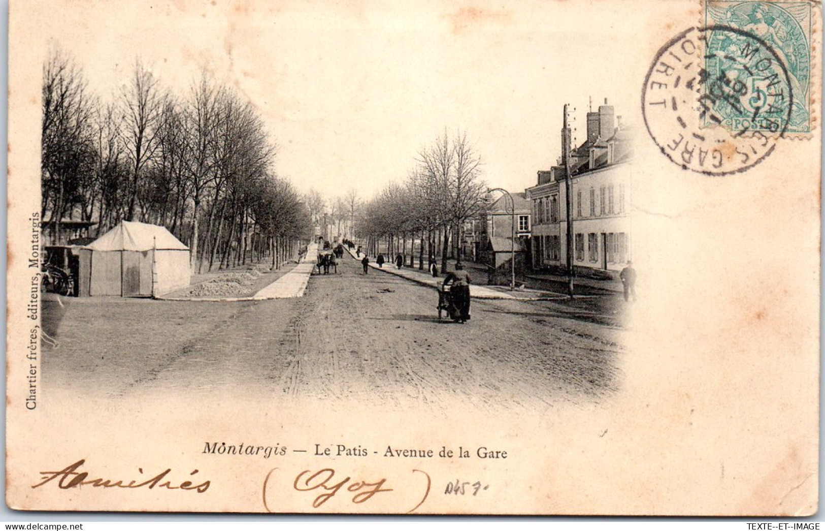 45 MONTARGIS - Le Patis Et Vue De L'avenue De La Gare. - Montargis