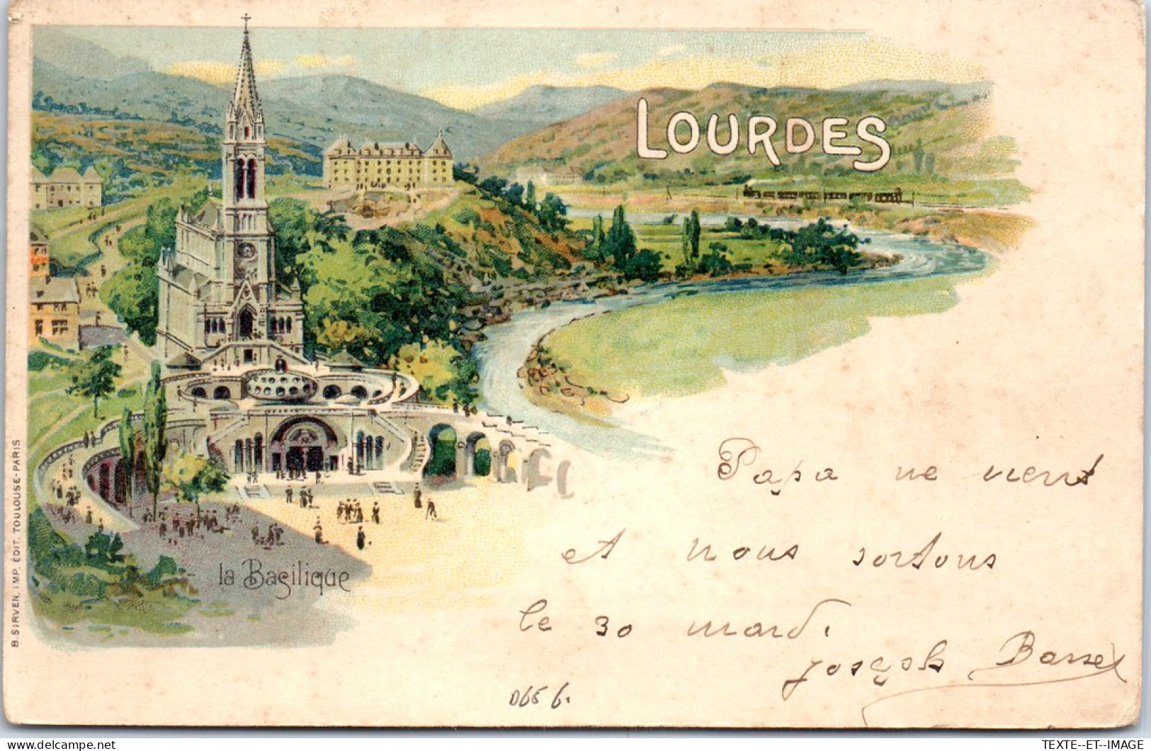 65 LOURDES - Souvenir De La Basilique - Lourdes