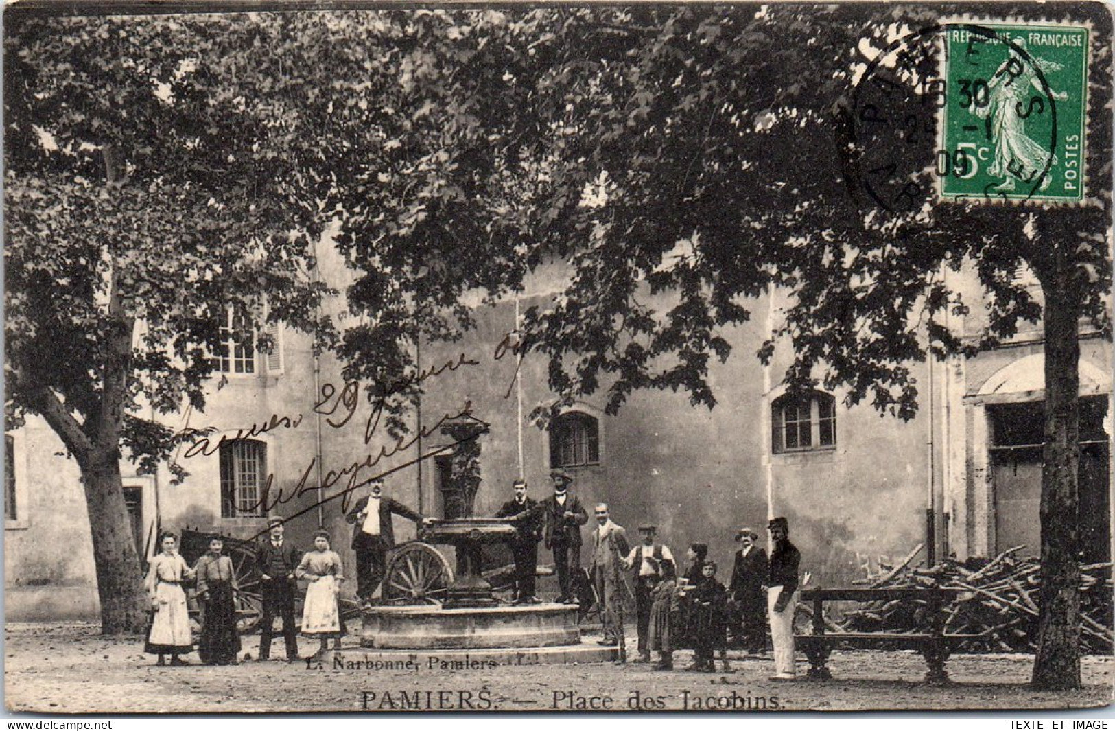 09 PAMIERS - Vue De Fontaine, Place Des Jacobins  - Pamiers