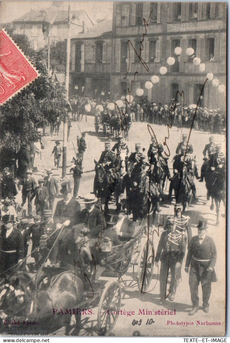 09 PAMIERS - Le Cortege Ministeriel, Escorte De Gendarmes - Pamiers