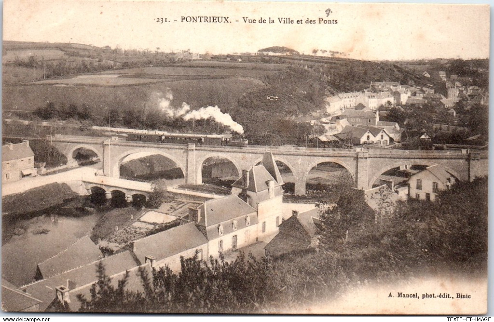 22 PONTRIEUX - Vue De La Ville & Des Ponts -  - Pontrieux