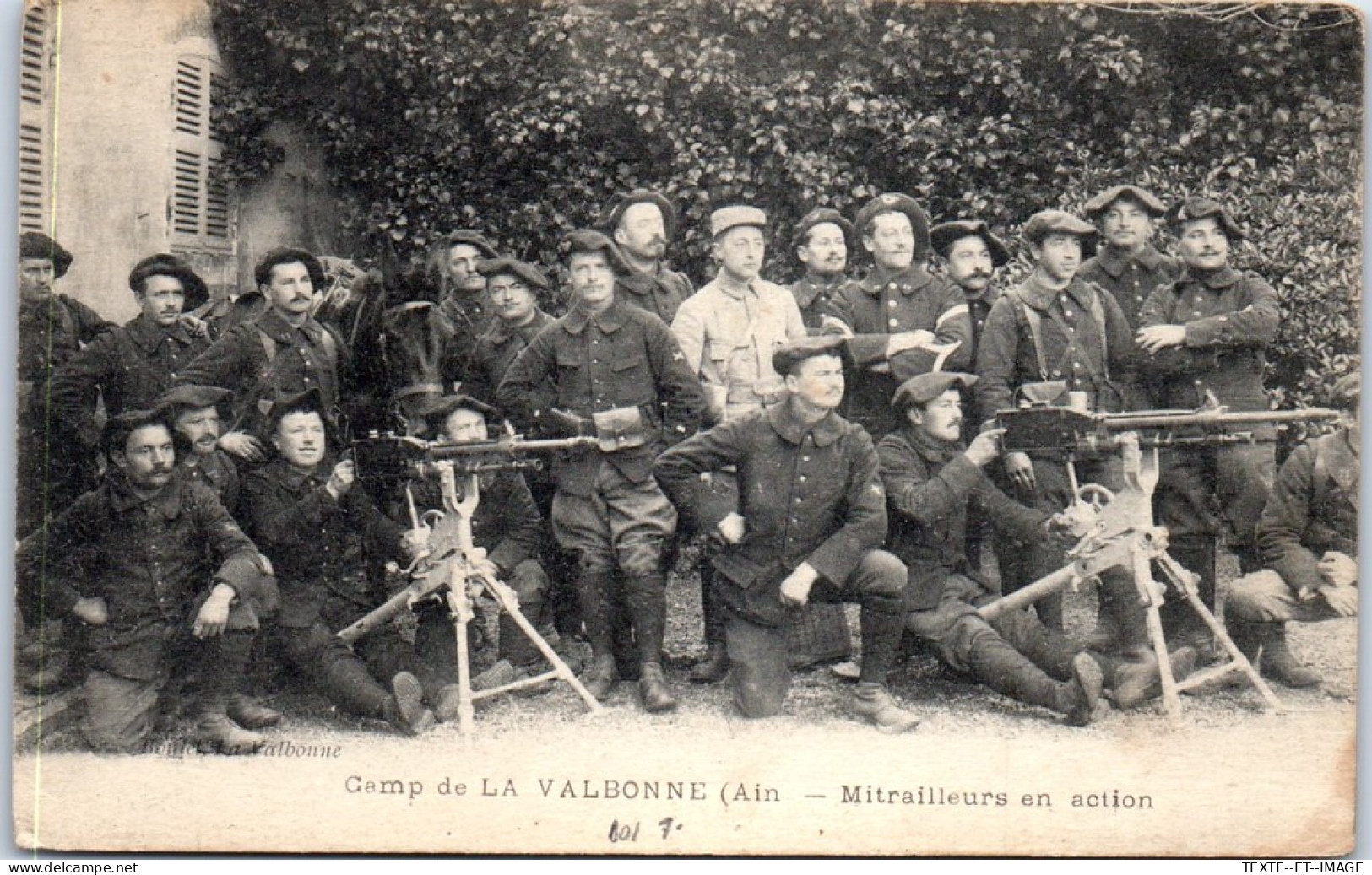 01 LA VALBONNE - Le Camp, Mitrailleurs En Action. - Non Classés