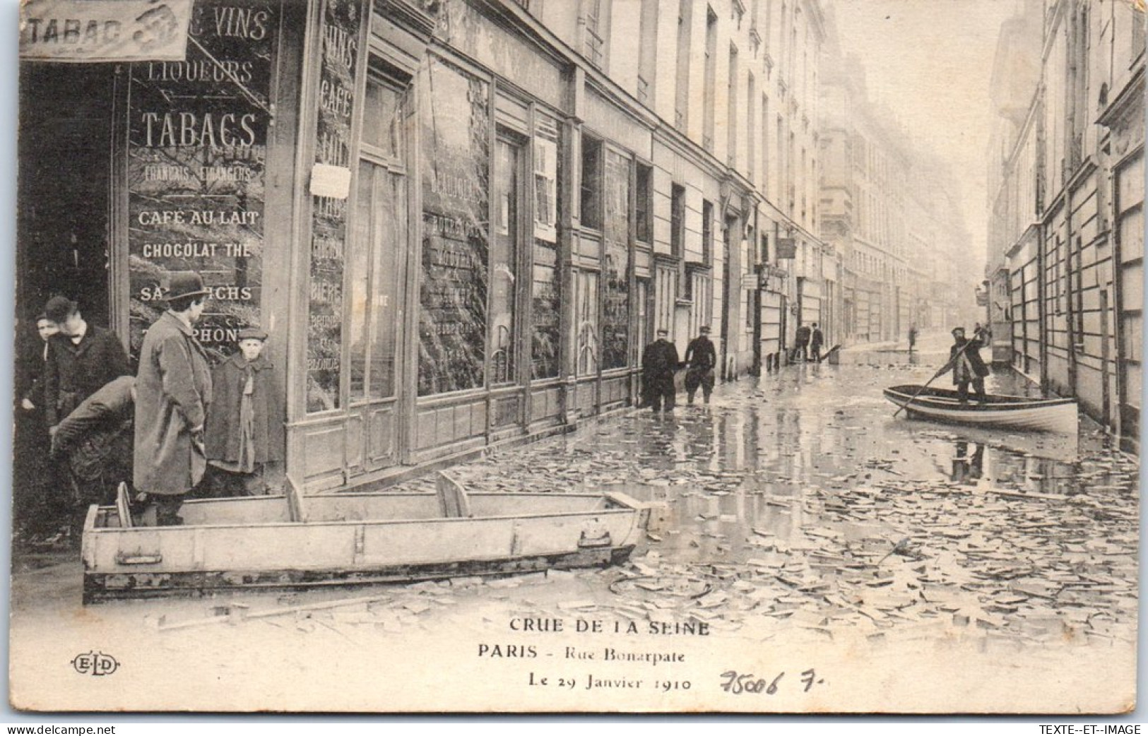 75006 PARIS - Rue Bonaparte Lors De La Crue De 1910 - Paris (06)
