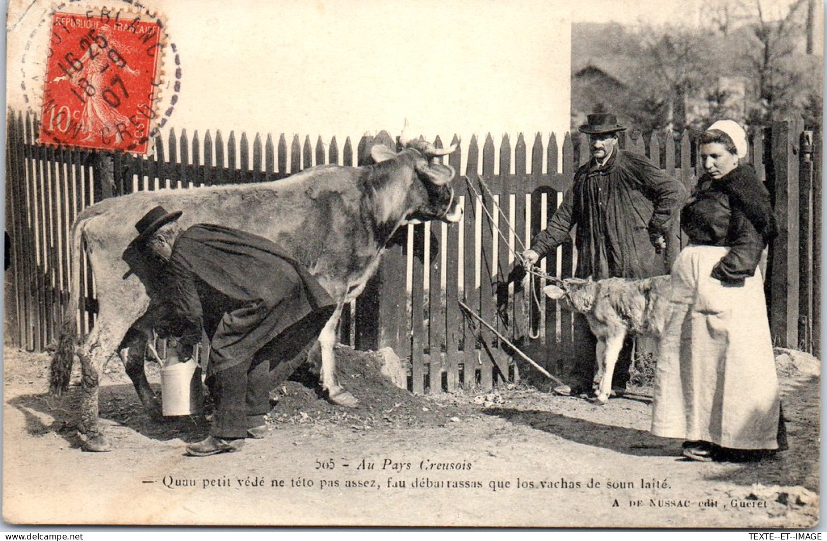 23 Au Pays Creusois, La Traite De La Vache. - Andere & Zonder Classificatie