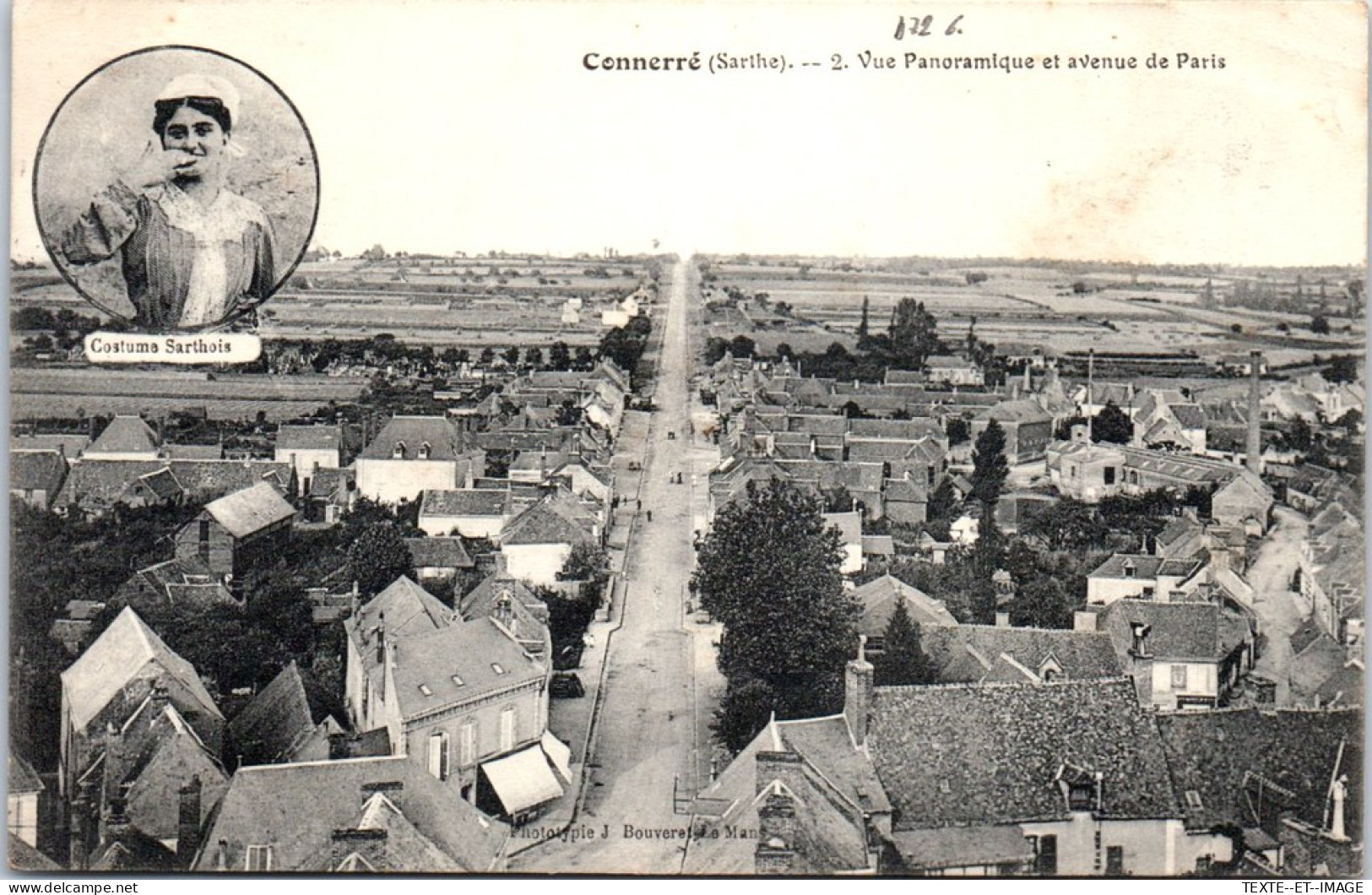 72 CONNERRE - Vue Panoramique & Avenue De Paris  - Connerre