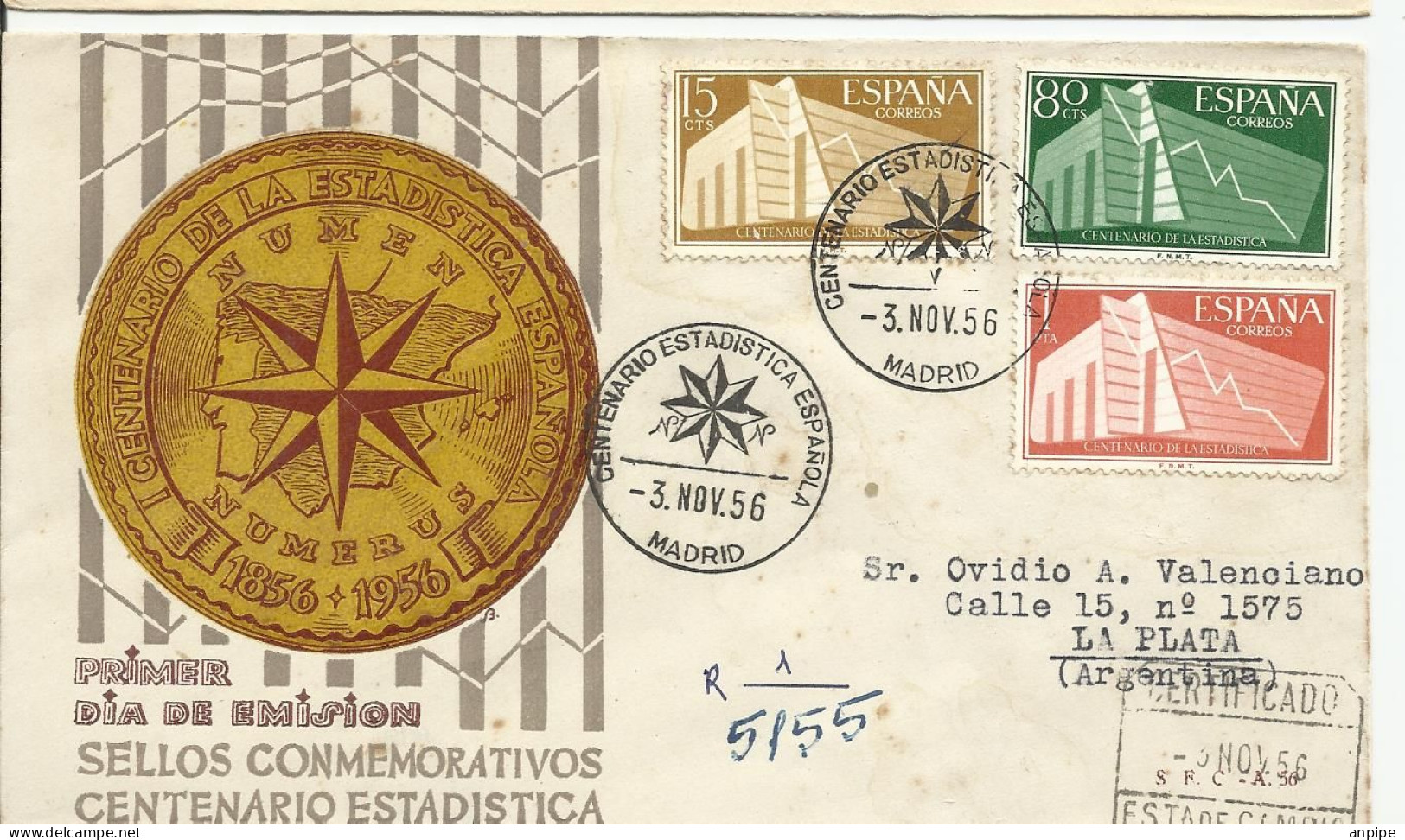 ESPAÑA, 1956 Y 1960 - FDC