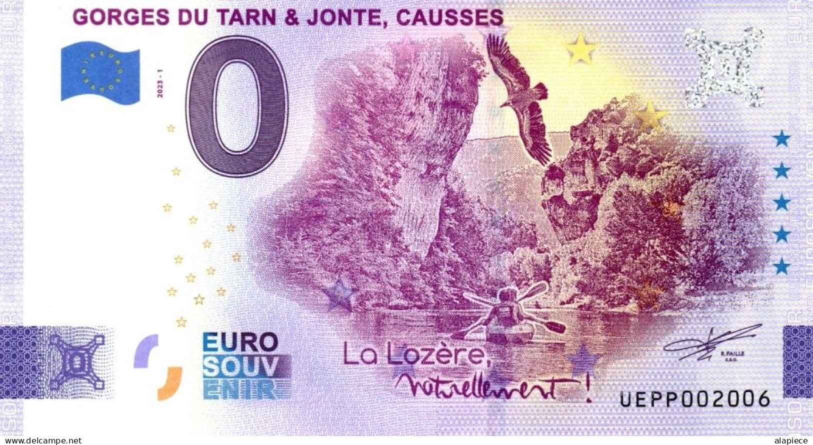 Billet Souvenir - 0 Euro - France - Gorges Du Tarn & Jonte, Causses (2023-1) - Private Proofs / Unofficial