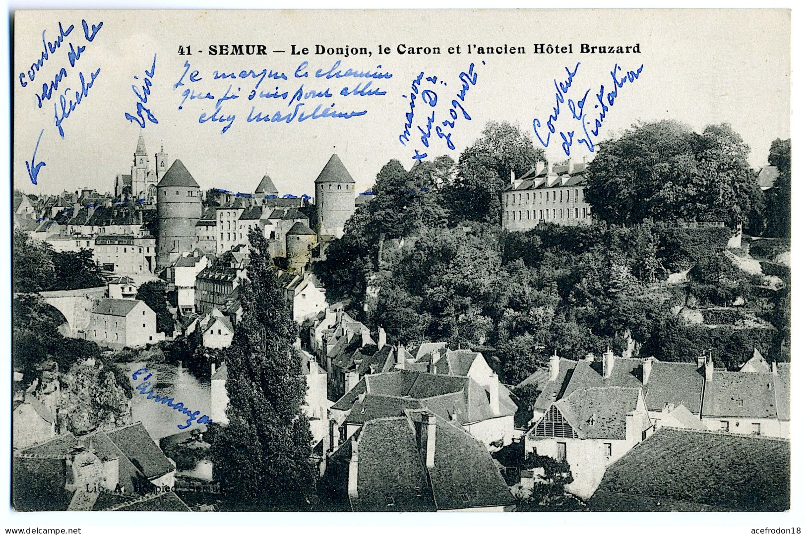 Semur - Le Donjon, Le Caron Et L'ancien Hôtel Bruzard - Semur