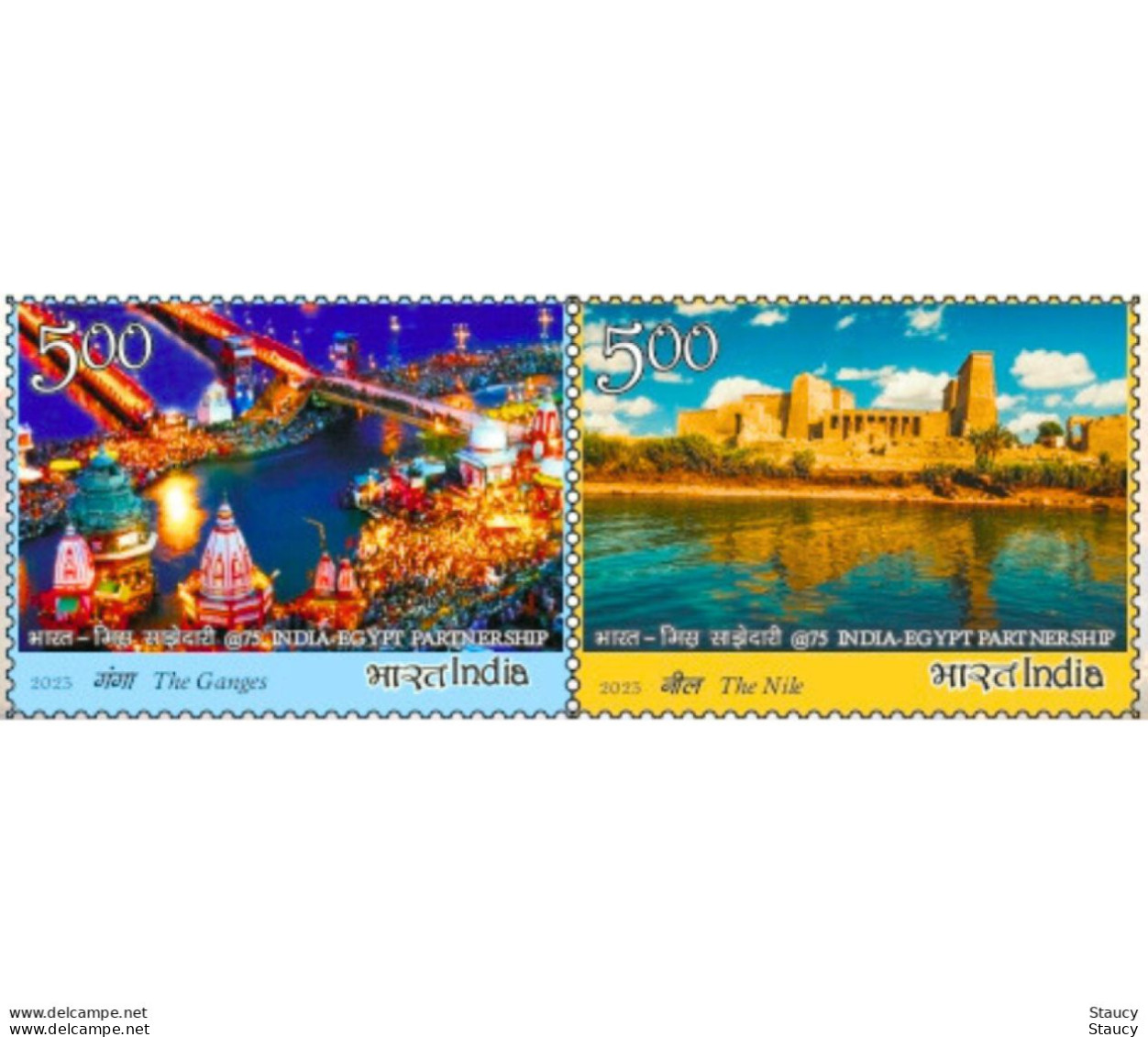 India 2023 INDIA - EGYPT JOINT ISSUE Collection: 2v SET + Miniature Sheet + First Day Cover As Per Scan - Emisiones Comunes