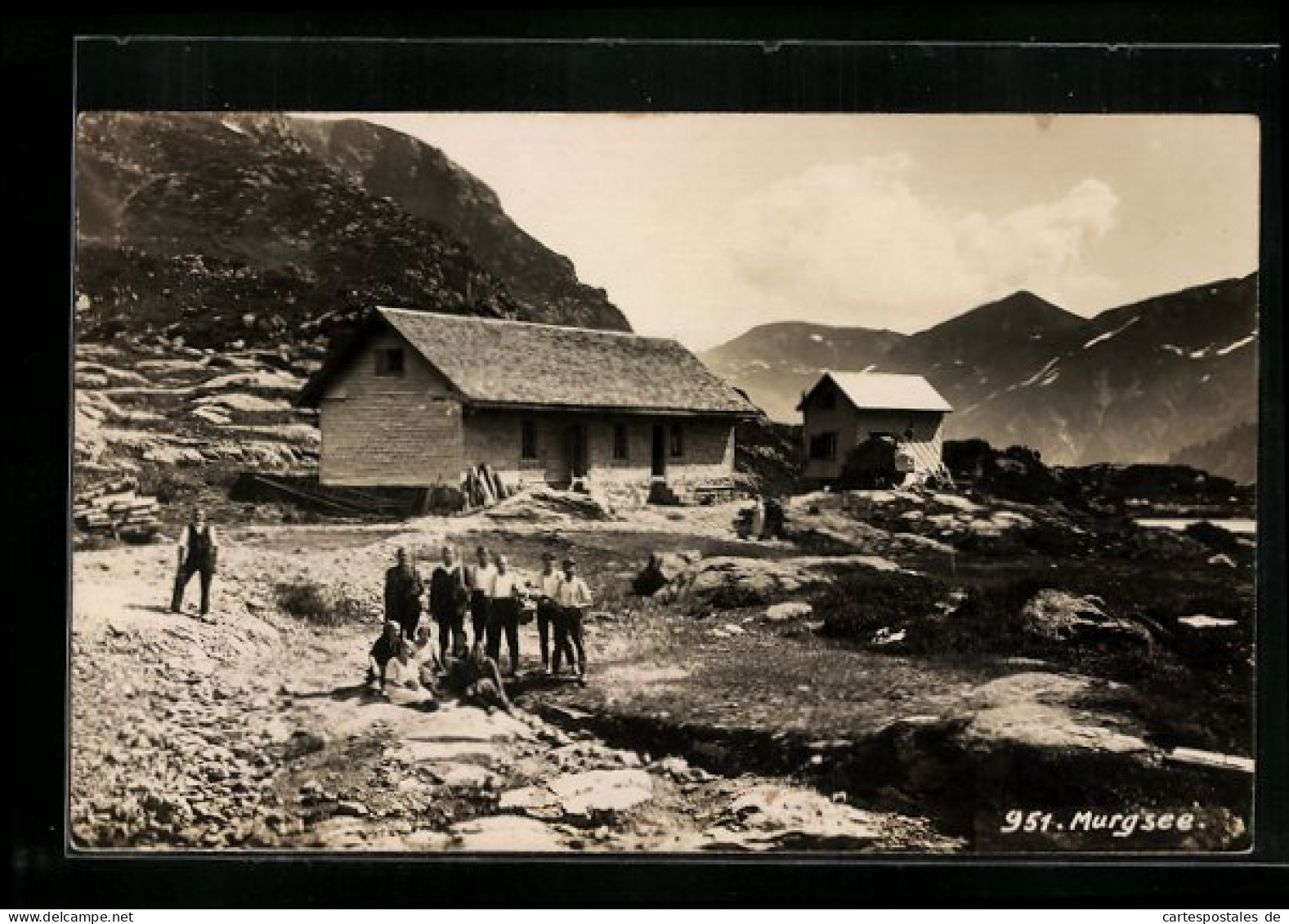 AK Murg, Murgsee, Leute Vor Der Hütte  - Sonstige & Ohne Zuordnung