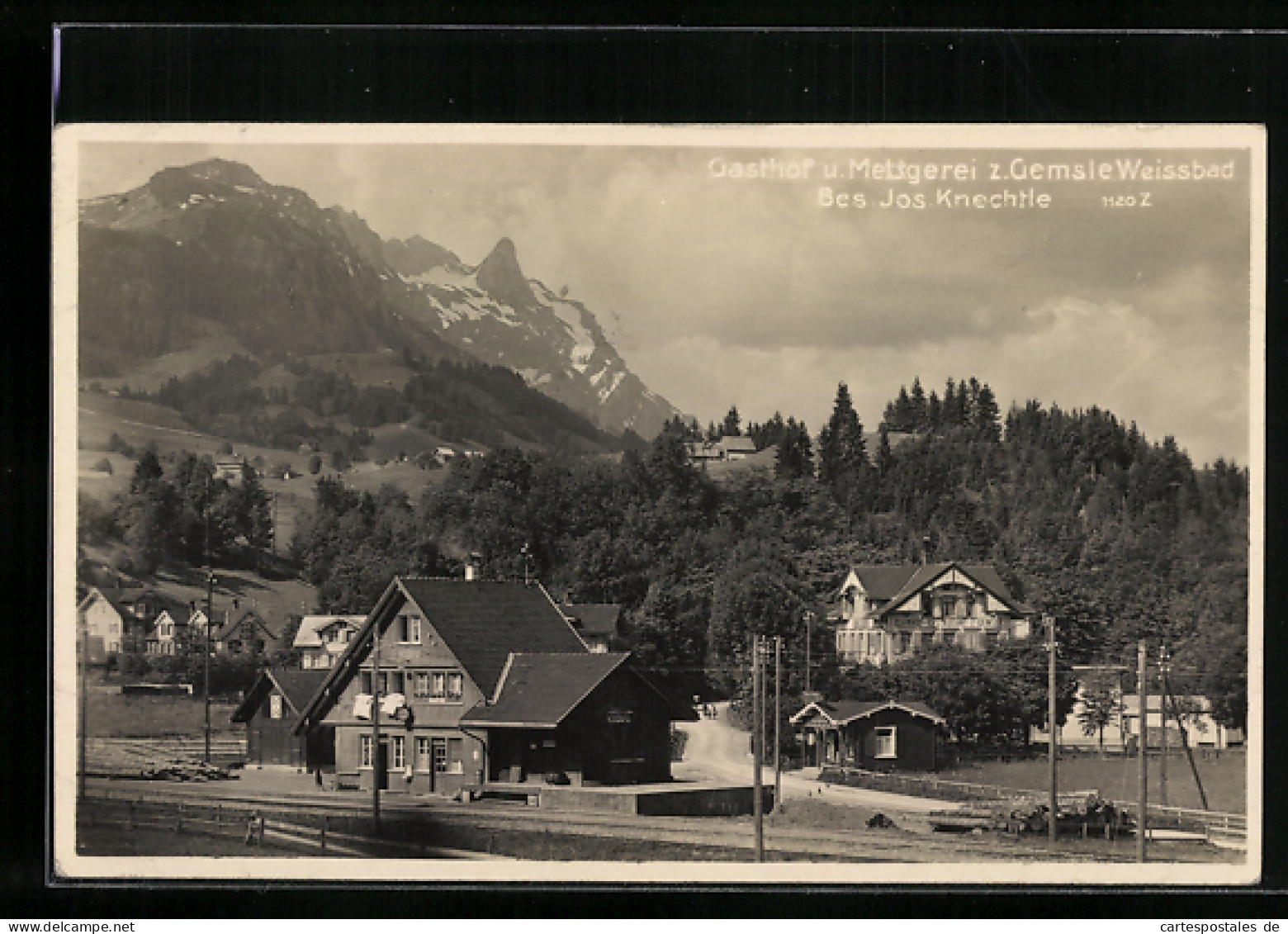 AK Weissbad, Gasthof U. Metzgerei Z. Gemsle  - Weissbad 