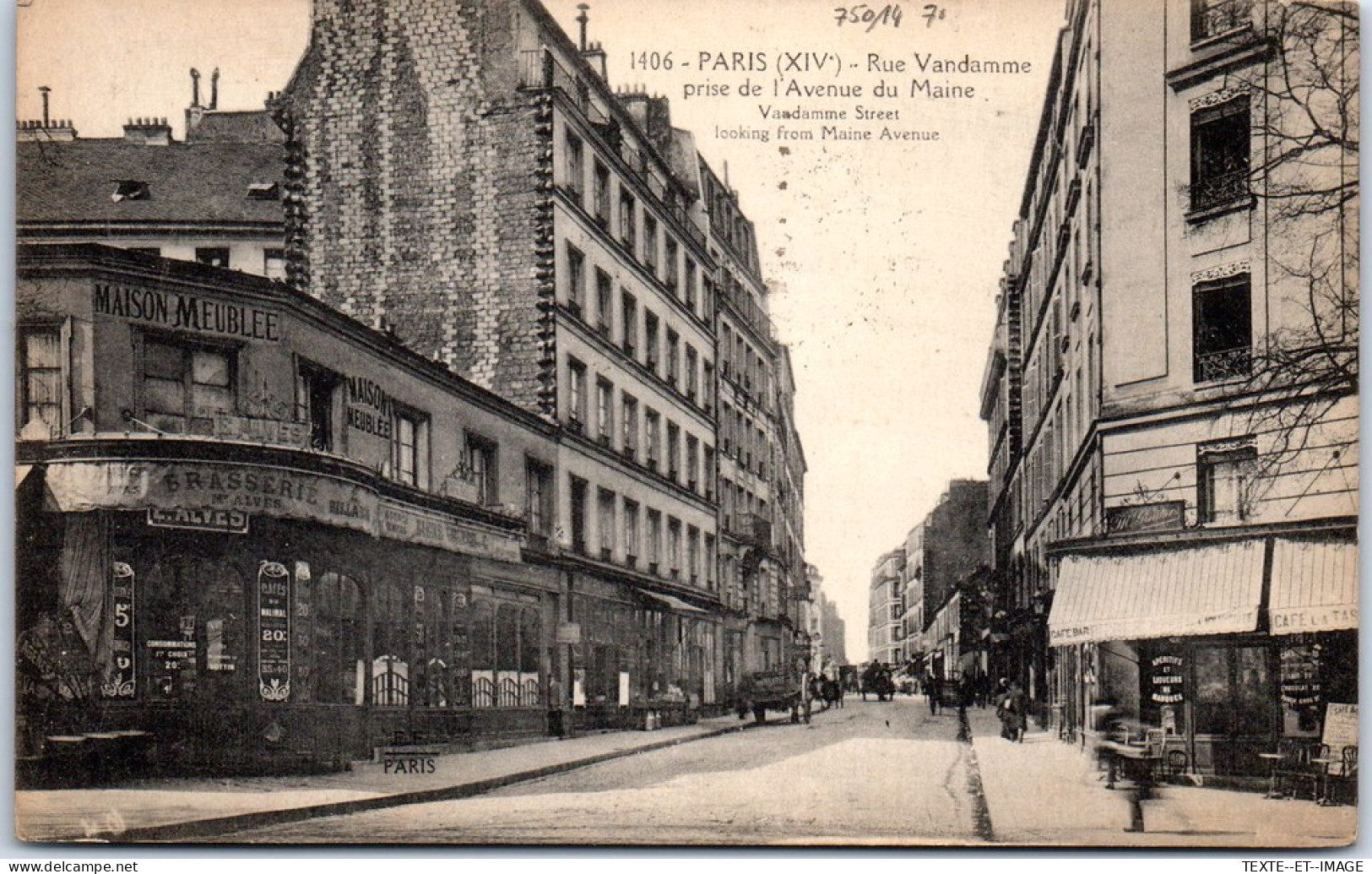75014 PARIS - Rue Vandamme Prise De L'avenue Du Maine. - Paris (14)