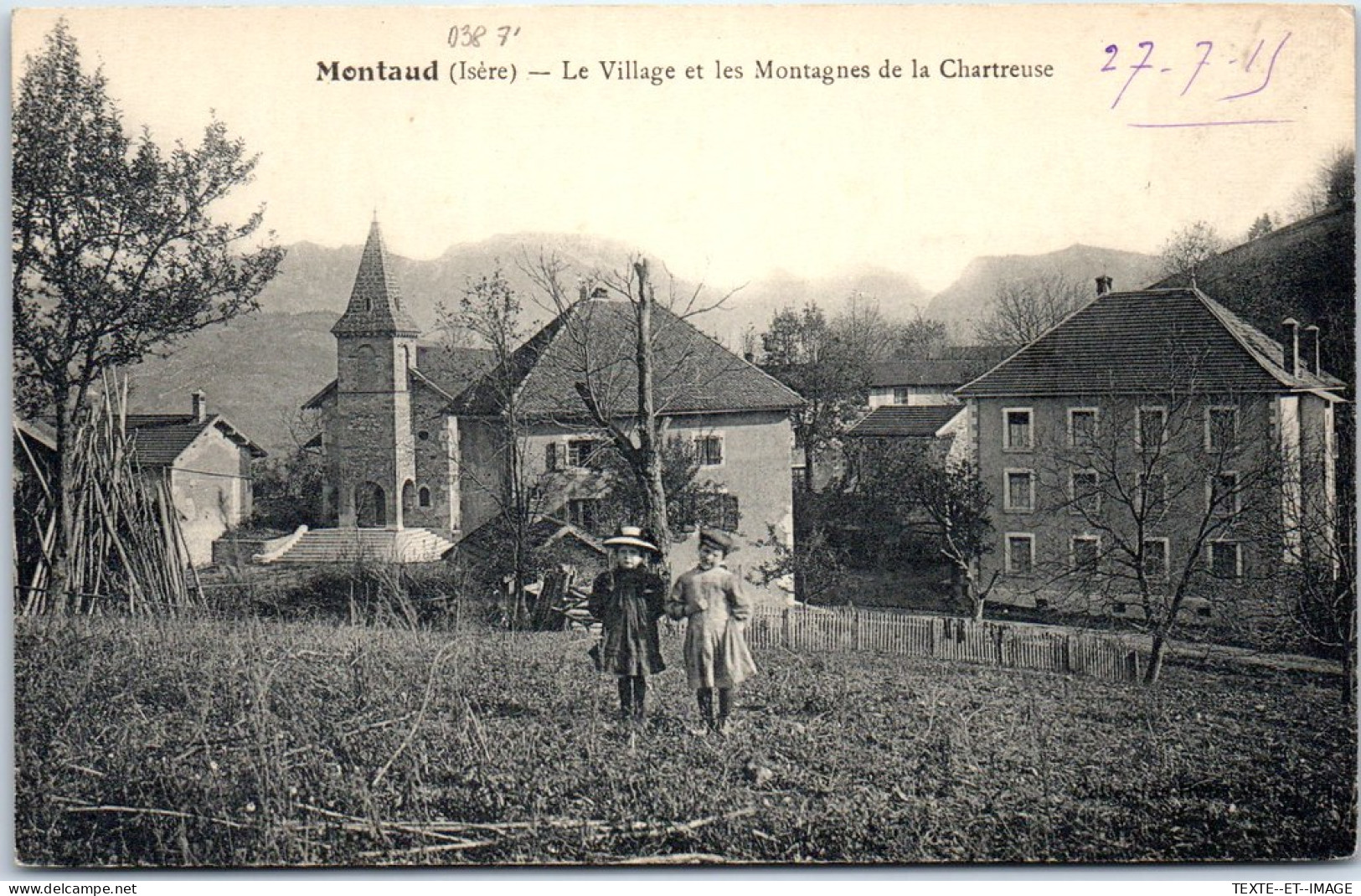 38 MONTAUD - Le Village Et Les Montagnes De La Chartreuse. - Sonstige & Ohne Zuordnung