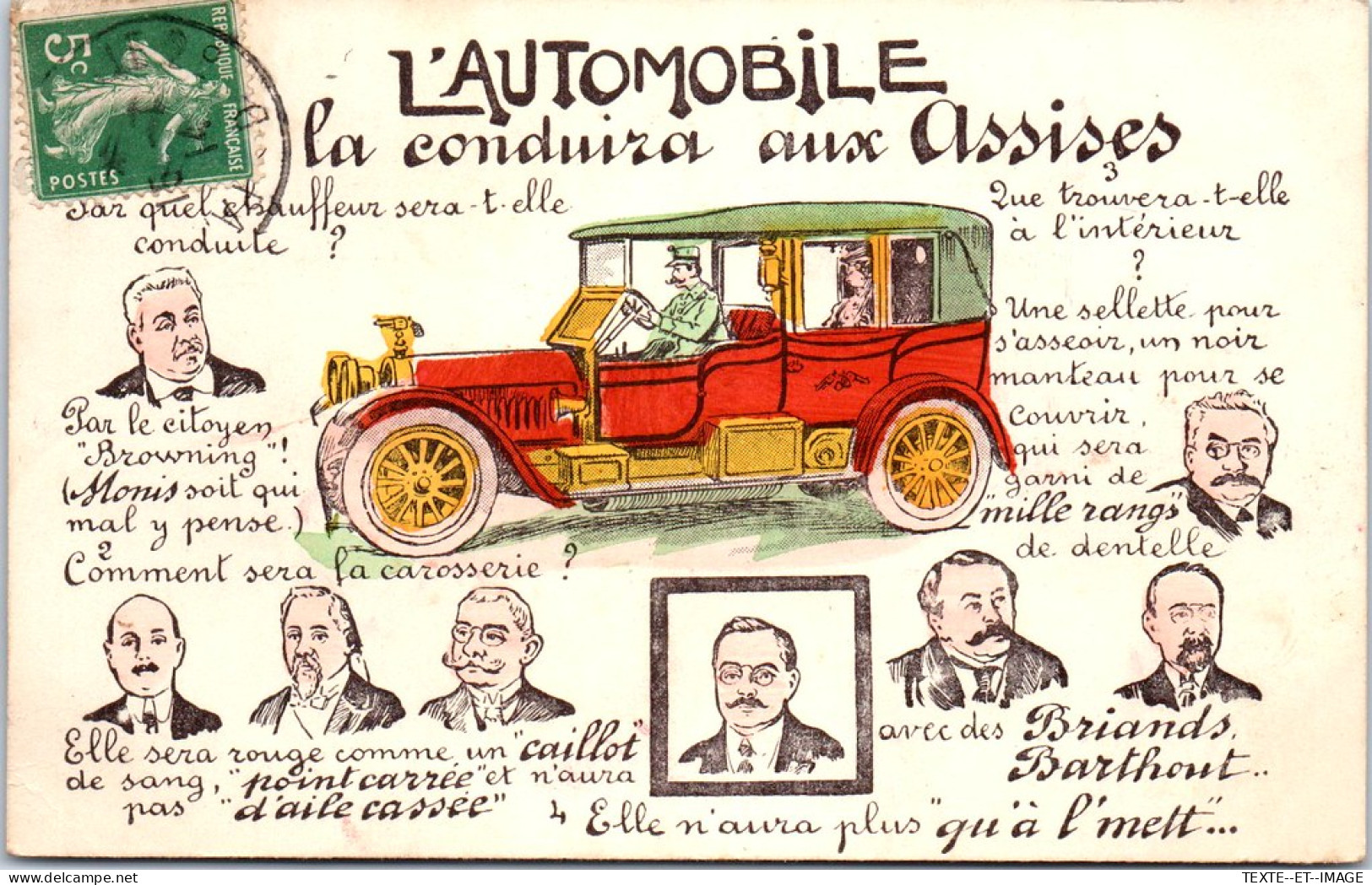 THEMES - POLITIQUE - L'automobile La Conduira Aux Assises  - Non Classés