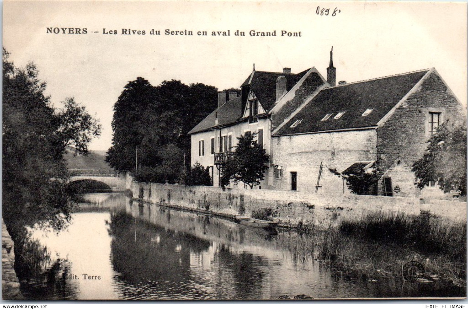 89 NOYERS - Les Rives Du Serein En Aval Du Grand Pont  - Noyers Sur Serein