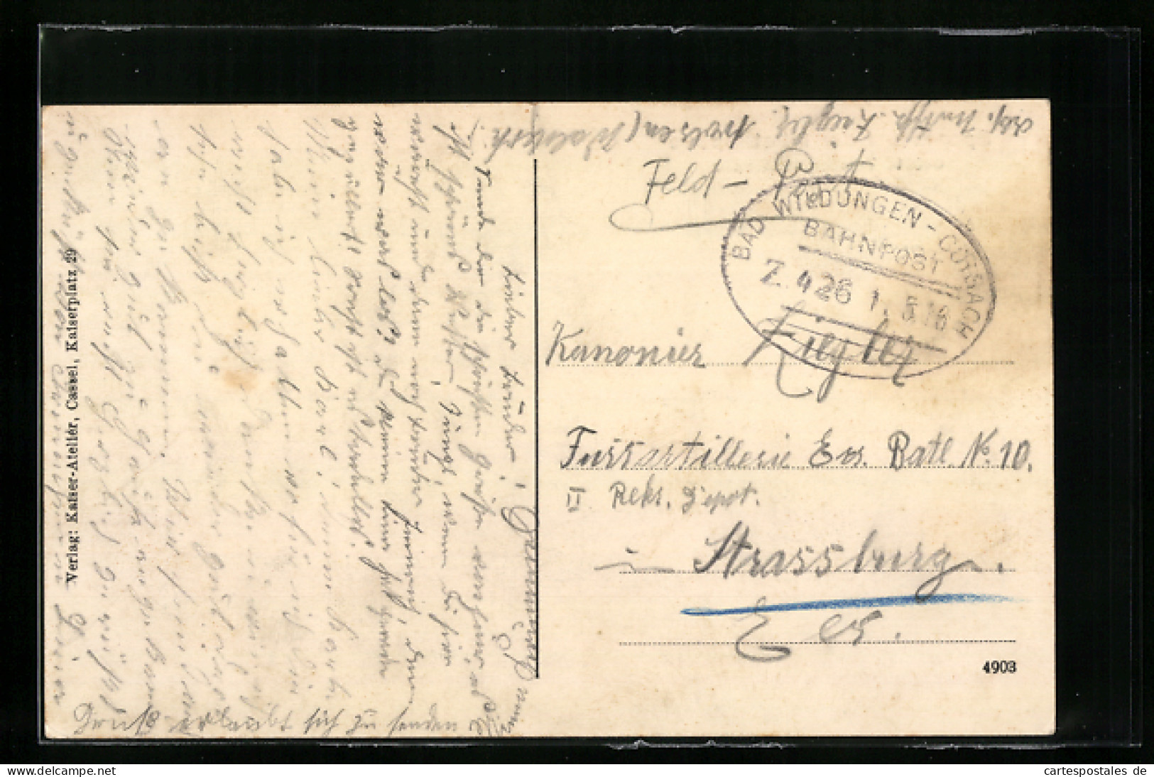 AK Bahnpoststempel Bad Wiedungen-Corbach, Z. 426  - Other & Unclassified