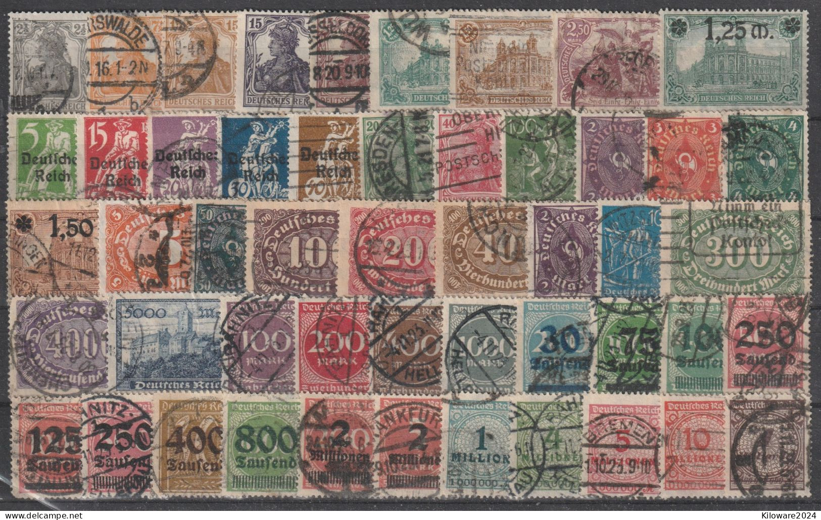 Deutsches Reich: Lot Mit  Versch. Inflationswerten,1916-1923,  Gestempelt.  (061) - Lots & Kiloware (mixtures) - Max. 999 Stamps