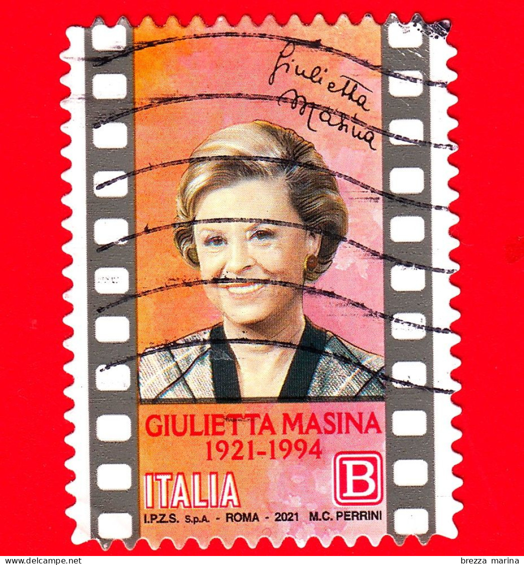 ITALIA - Usato - 2021 - 100 Anni Della Nascita Di Giulietta Masina, Attrice - Cinema - Ritratto - B - 2021-...: Gebraucht