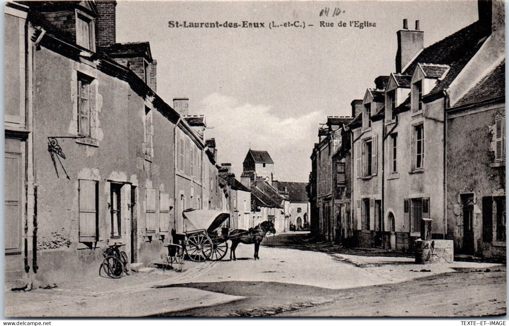 41 SAINT LAURENT DES EAUX -- Vue De La Rue De L'eglise  - Autres & Non Classés