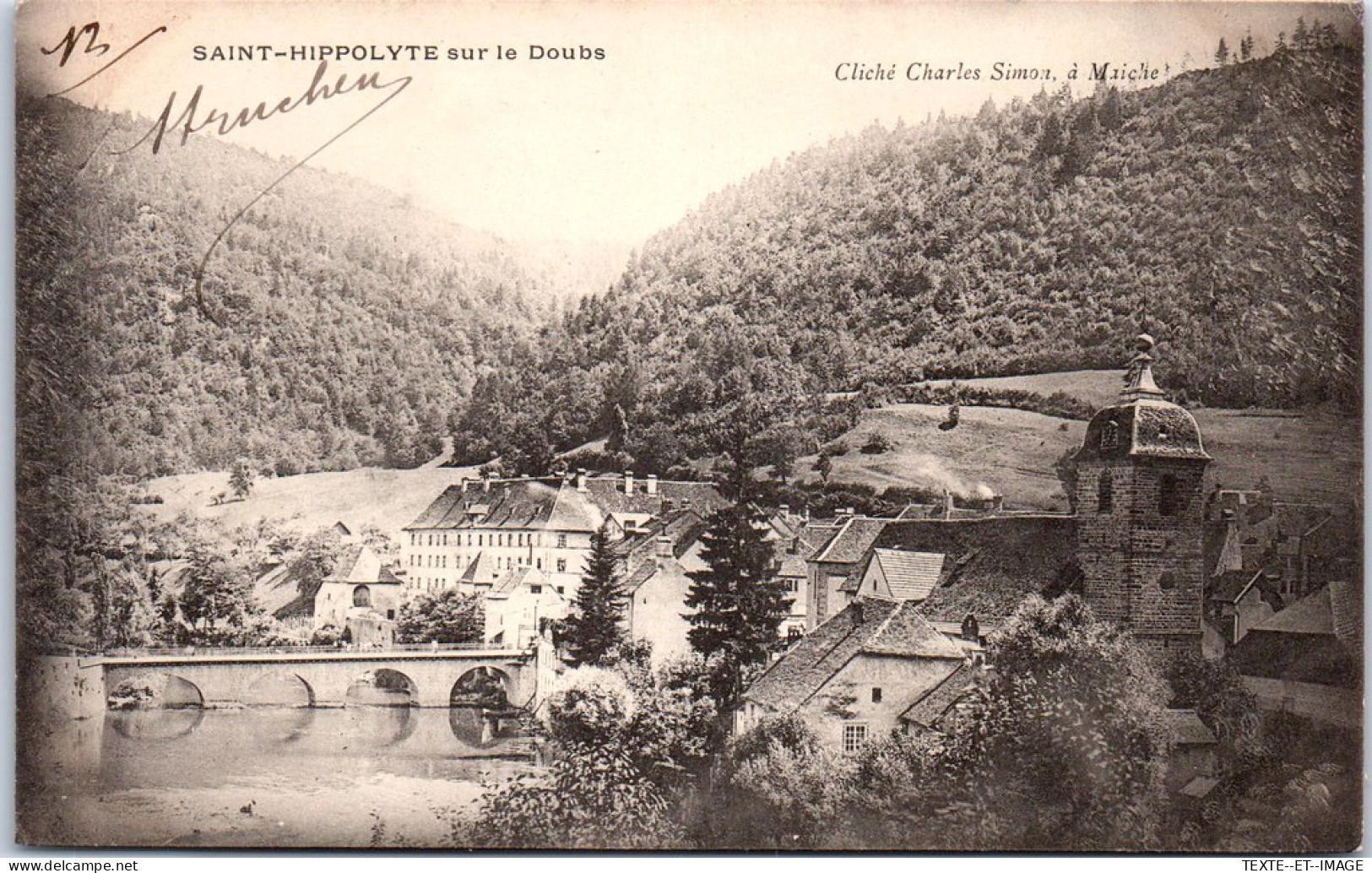 25 SAINT HIPPOLYTE SUR LE DOUBS - Vue Generale De La Commune. - Autres & Non Classés