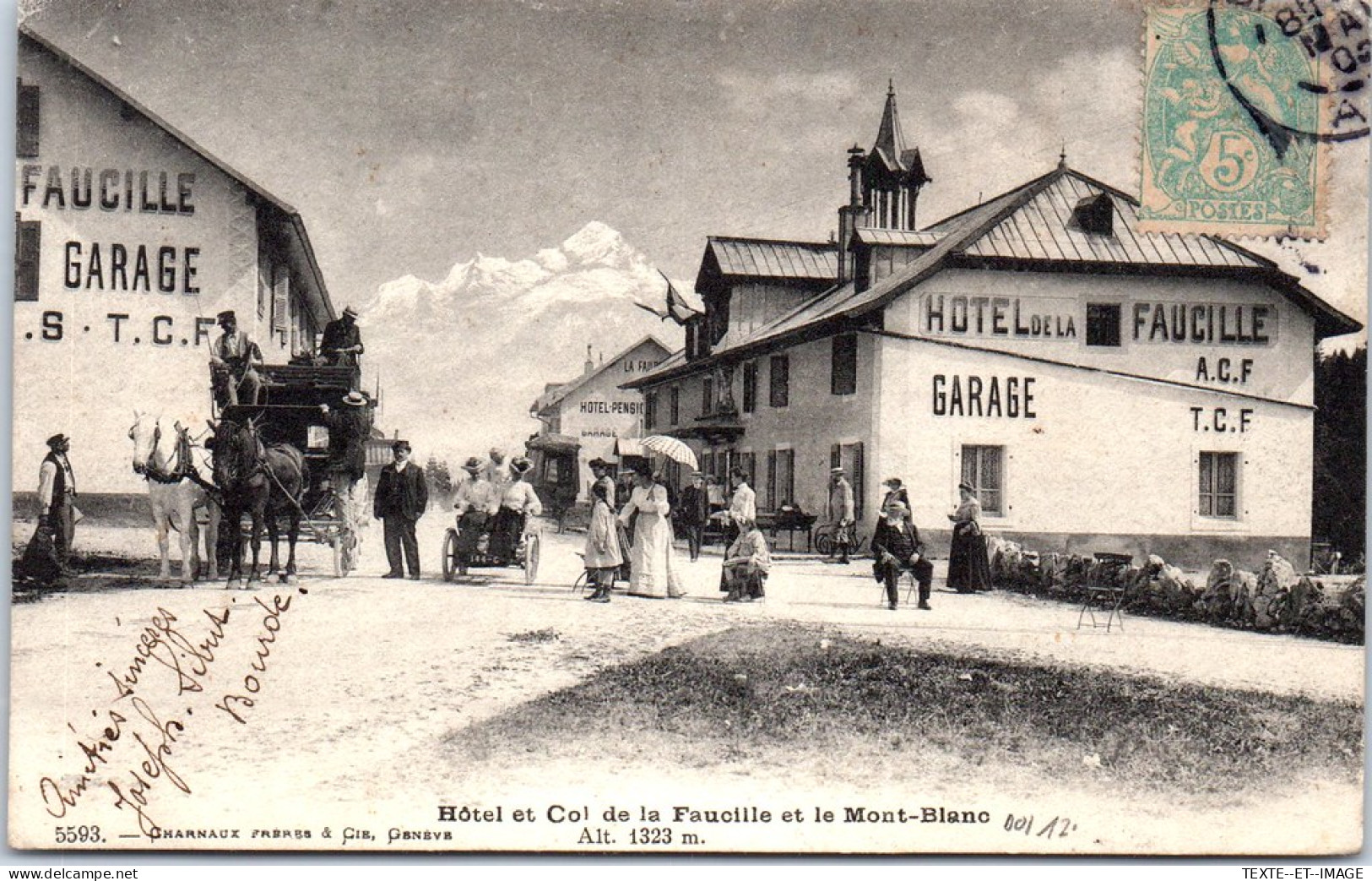 01 Hotel Du Col De La Faucille Et Le Mont Blanc. - Non Classificati