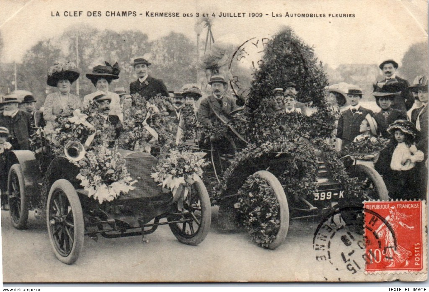 87 LIMOGES - Kermesse De Juillet 1909, Automobiles Fleuries - Limoges