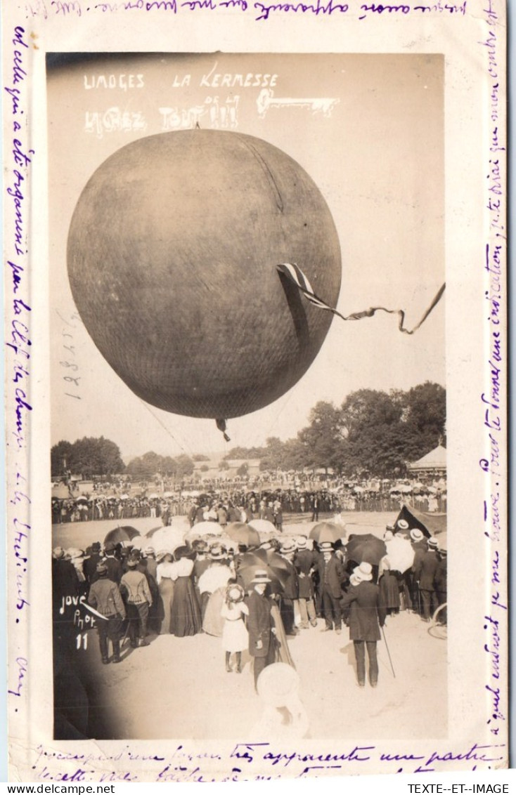 87 LIMOGES - CARTE PHOTO - Kermesse De 1910, Le Ballon  - Limoges