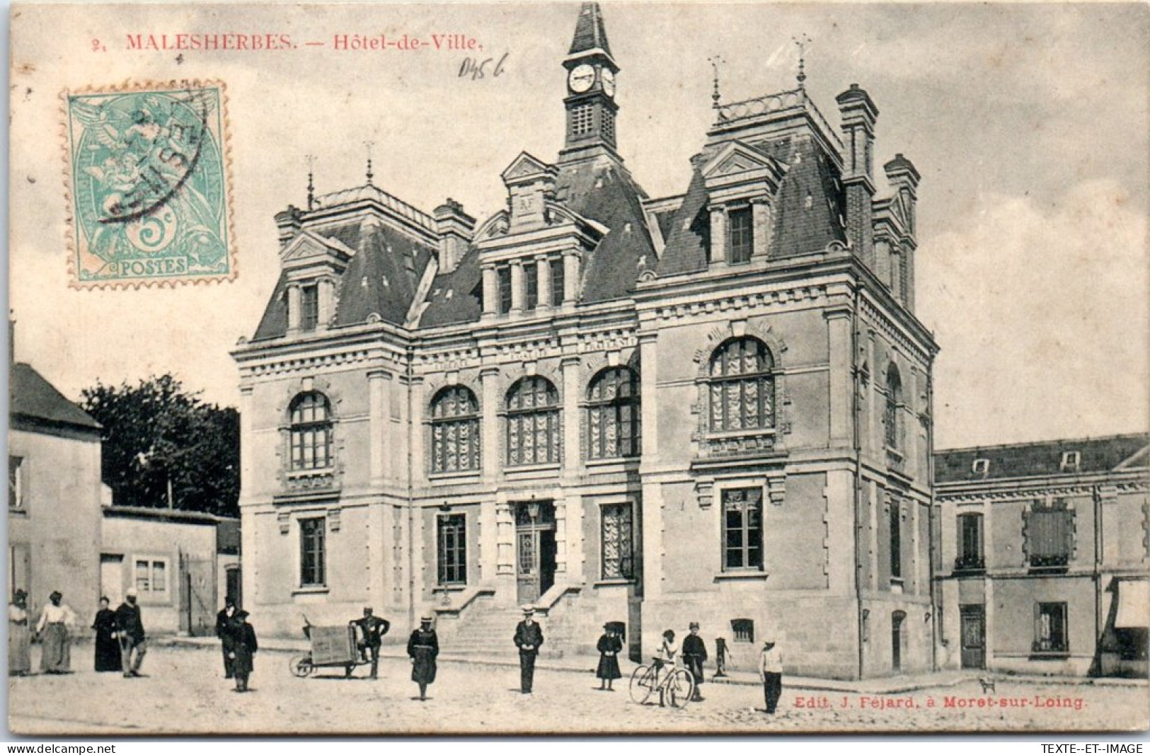 45 MALESHERBES - Vue D'ensemble - L'hotel De Ville. - Malesherbes