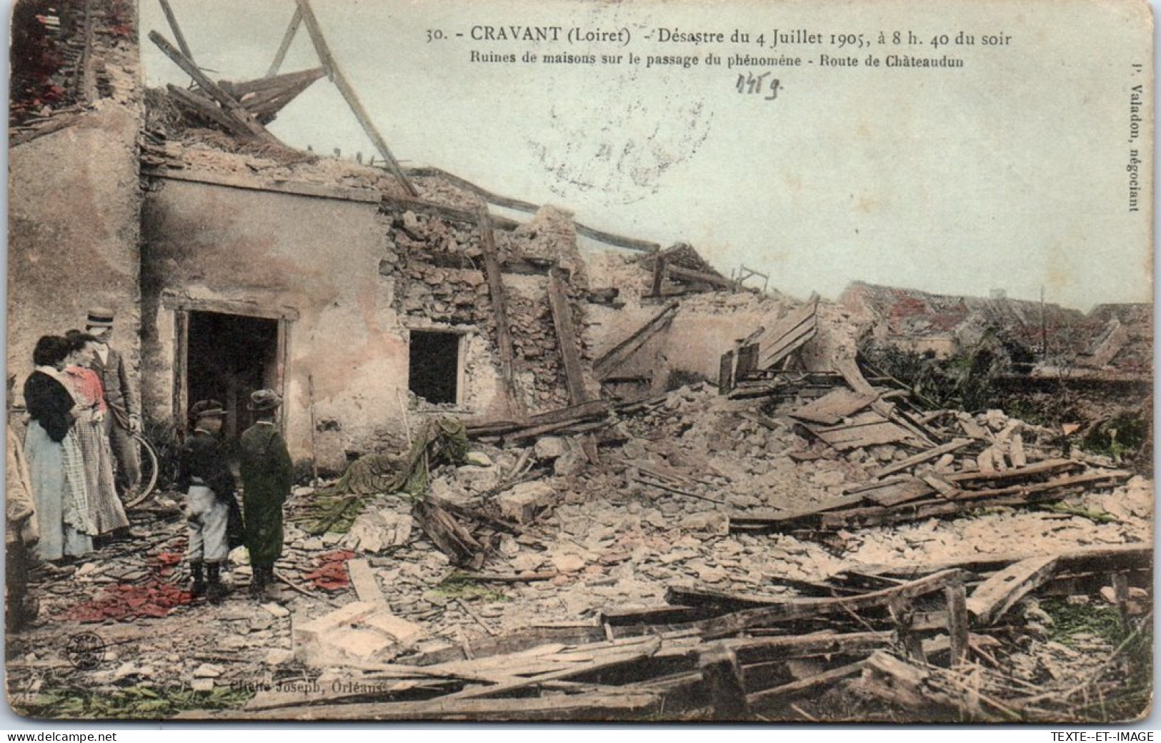 45 CRAVANT - Desastre Du Cyclone Du 04 Juillet 1905 - Autres & Non Classés