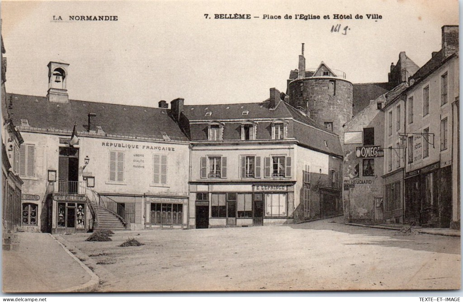 61 BELLEME - La Place De L'eglise & Hotel De Ville. - Other & Unclassified