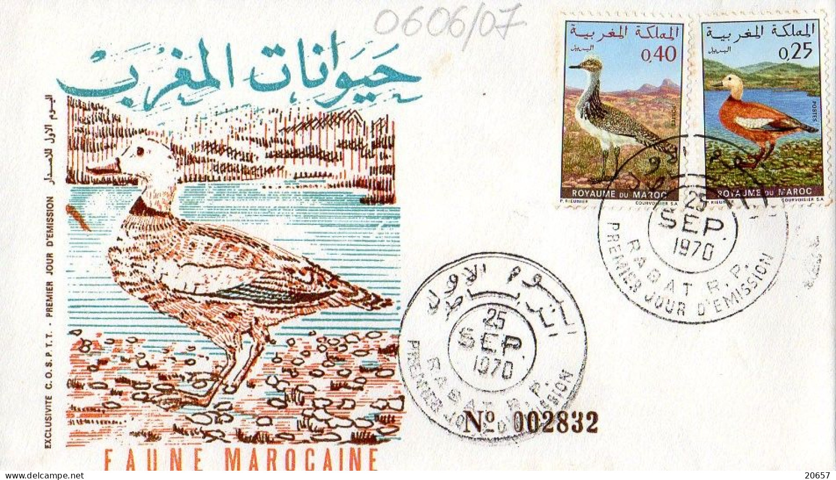 Maroc Al Maghrib 0606/07 Fdc Outarde, Canard Tadorul - Entenvögel