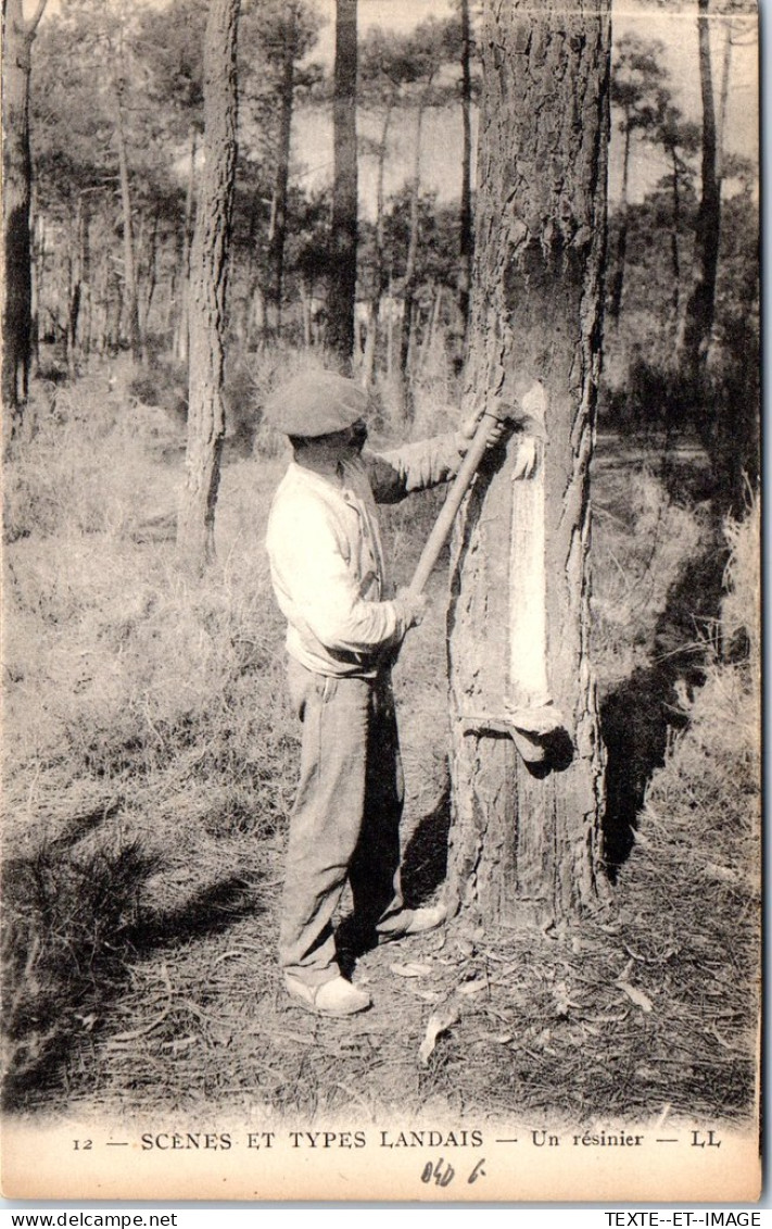 40 Type Des Landes - Un Resinier Au Travail  - Other & Unclassified