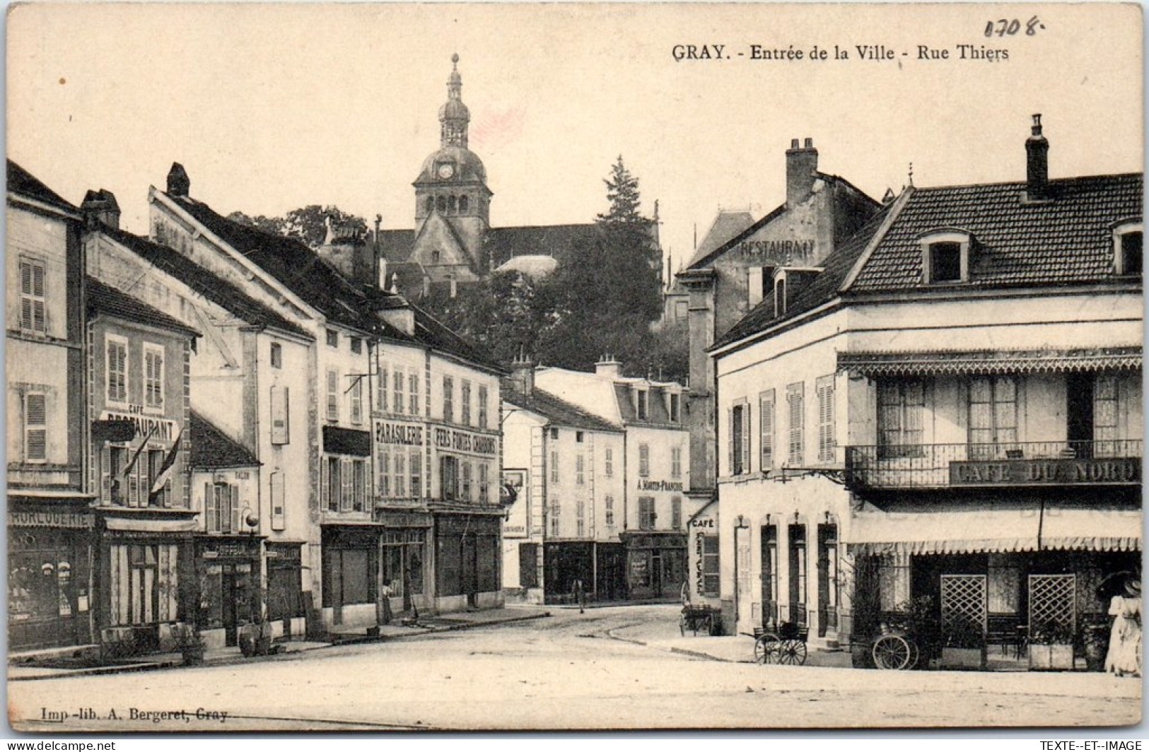 70 GRAY - Entree De La Ville, Rue Thiers. - Gray