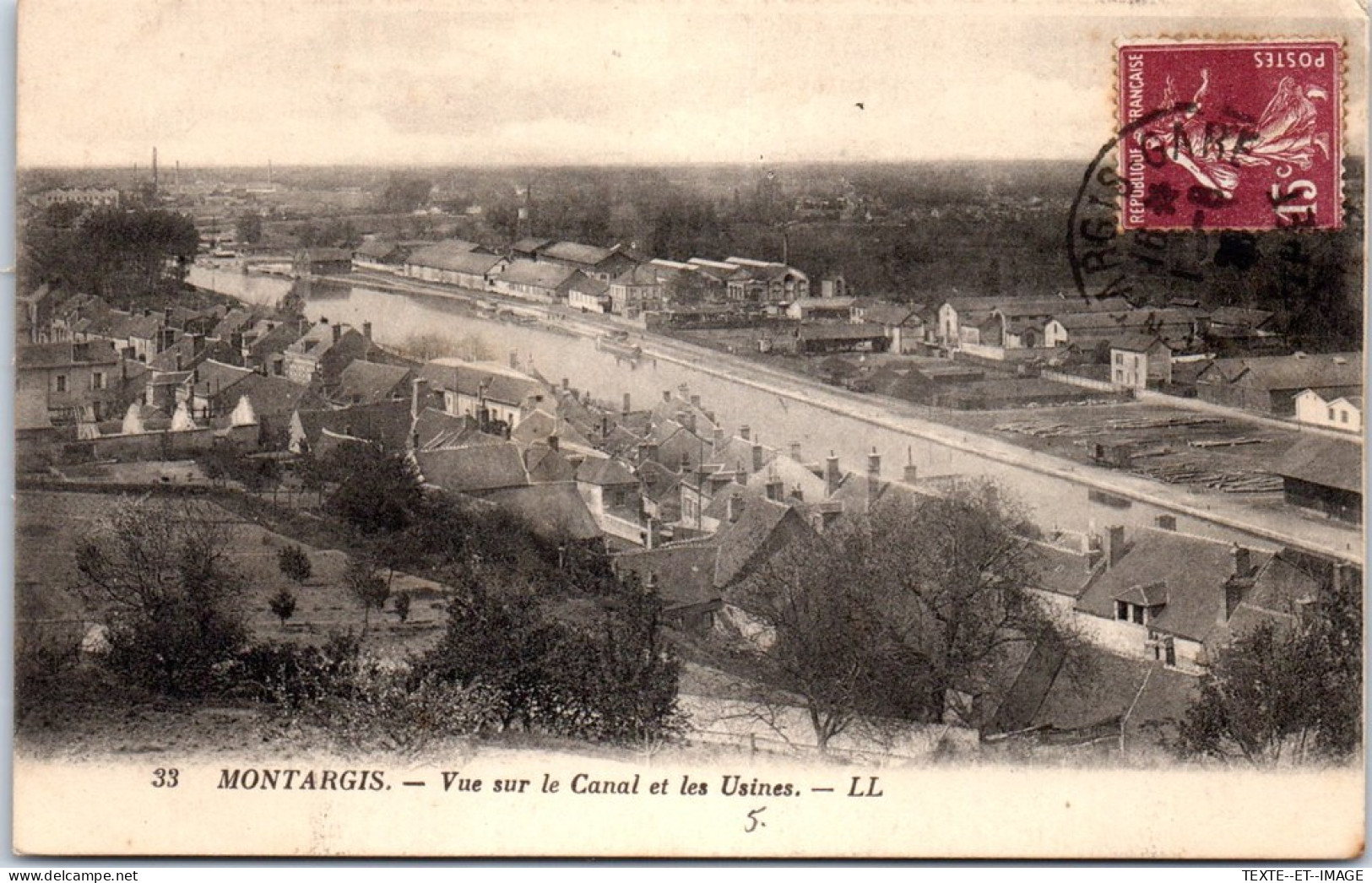 45 MONTARGIS - Vue Sur Le Canal Et Les Usines  - Montargis