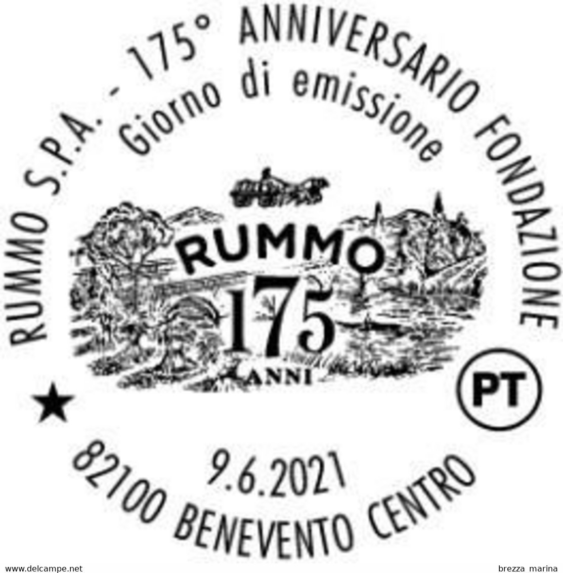 ITALIA - Usato - 2021 - 175 Anni Della Pasta Rummo – Ponte Leproso Di Benevento – Logo -  A - 2021-...: Afgestempeld