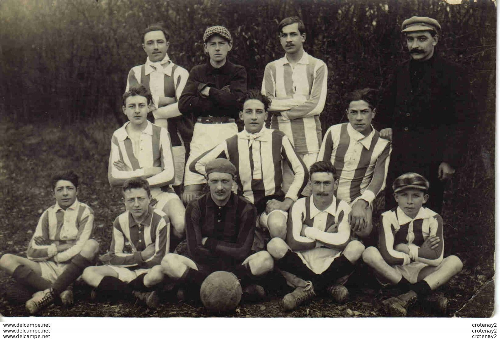 45 MALESHERBES Equipe De Foot Football Vers 1925 VOIR DOS Tampon Photo E. DARSY Malesherbes - Football