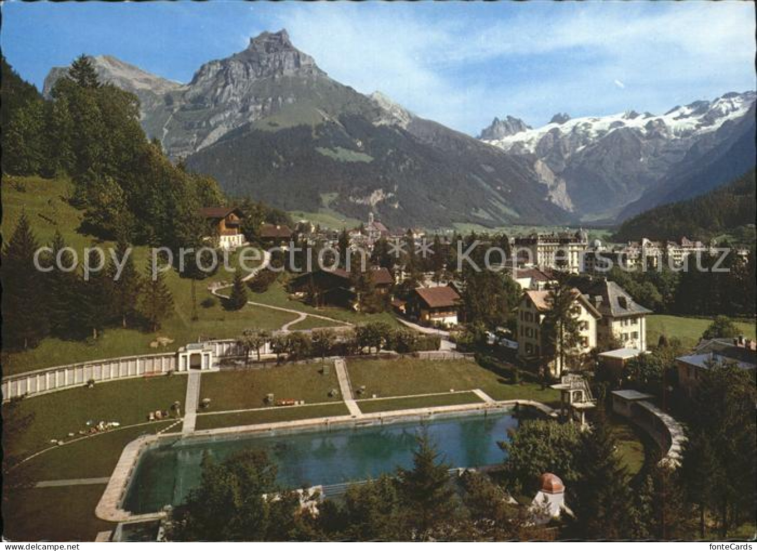 11904206 Engelberg OW Schwimmbad Mit Hahnen Und Spannoerter Engelberg - Other & Unclassified