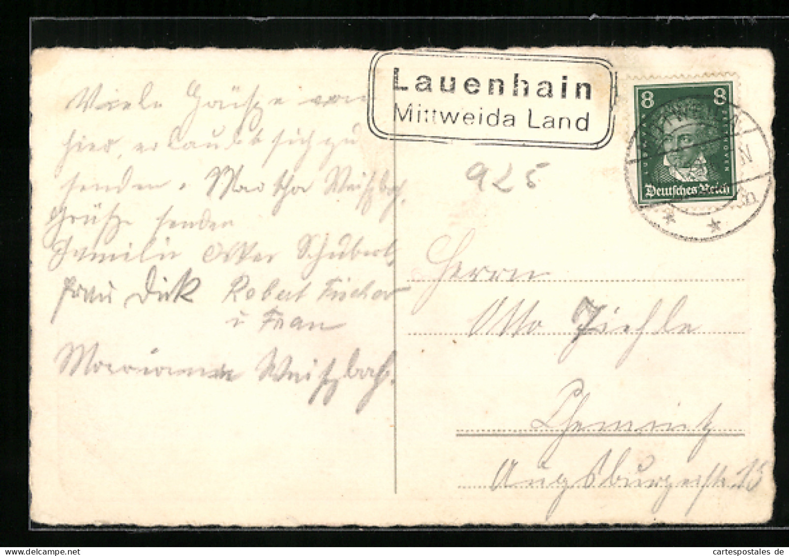 AK Landpoststempel Lauenhain, Mittweida Land  - Other & Unclassified