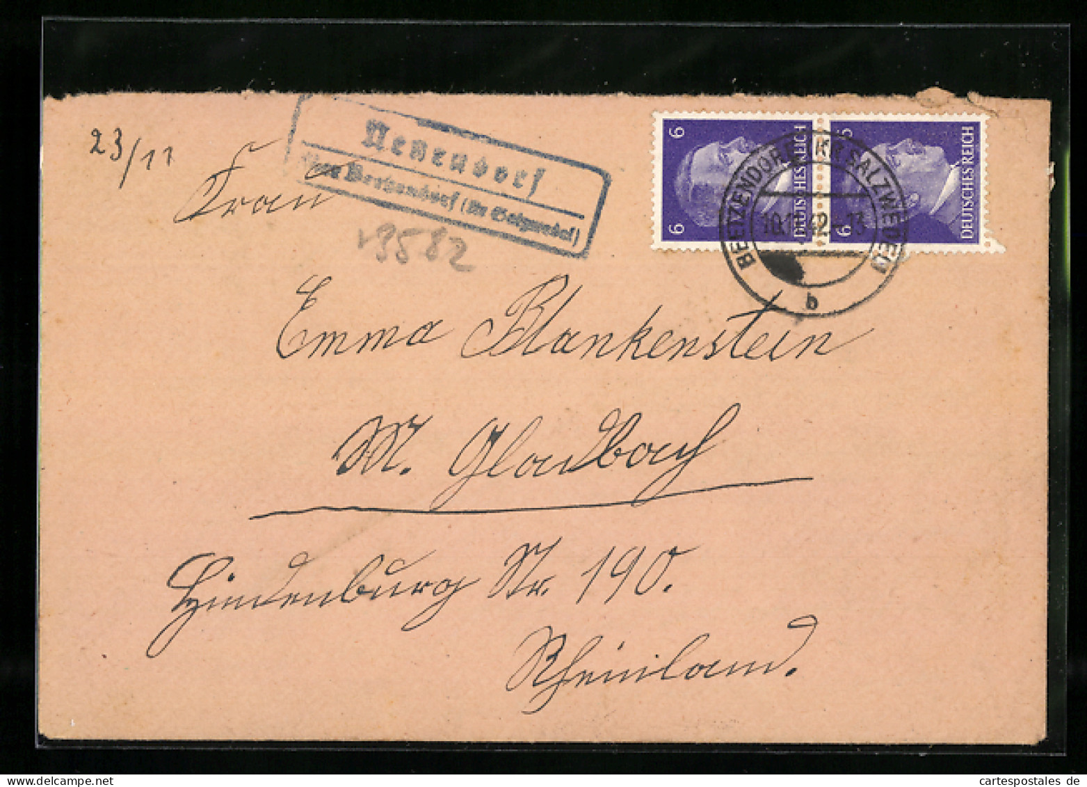 Briefumschlag Landpoststempel Neuendorf über Beetzendorf /Kr. Salzwedel  - Sonstige & Ohne Zuordnung