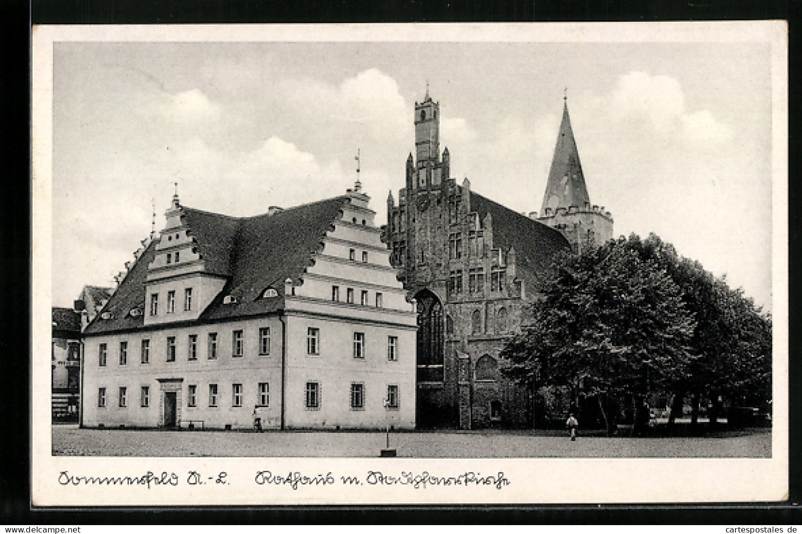 AK Sommerfeld, Rathaus Mit Stadtpfarrkirche  - Sonstige & Ohne Zuordnung