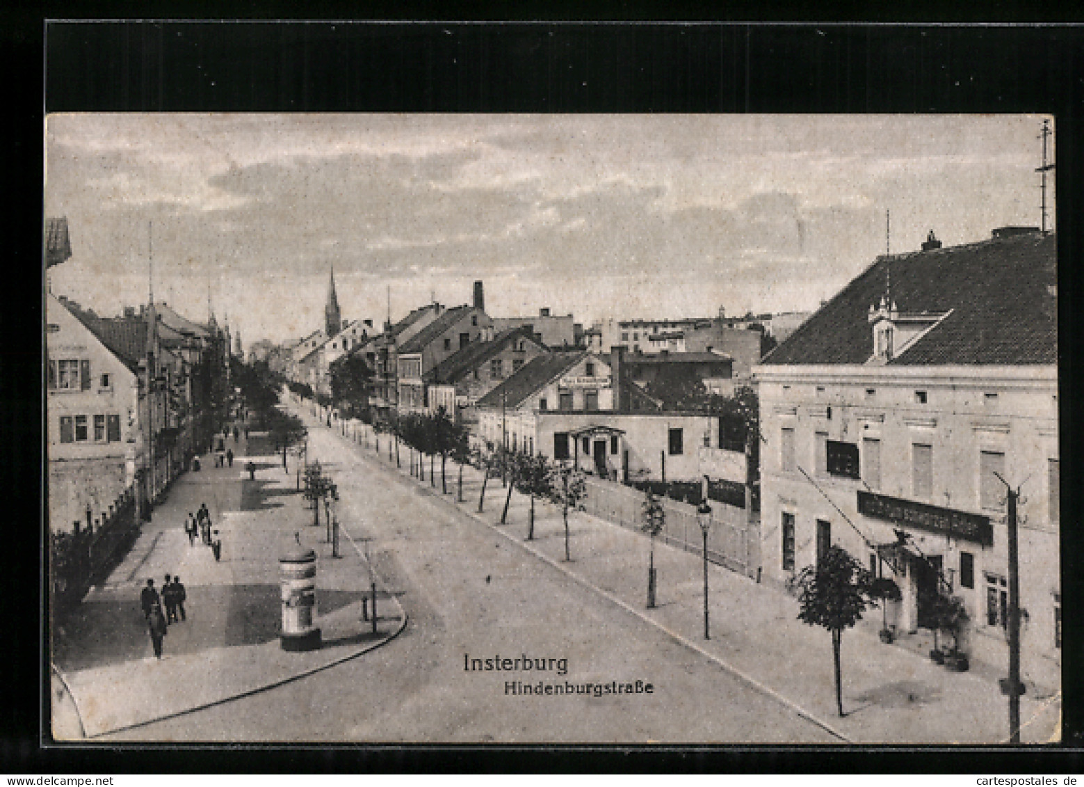 AK Insterburg, Hotel Zum Schwarzen Adler In Der Hindenburgstrasse  - Ostpreussen